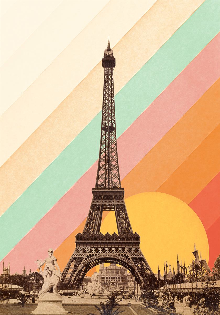 Poster arcobaleno della Torre Eiffel