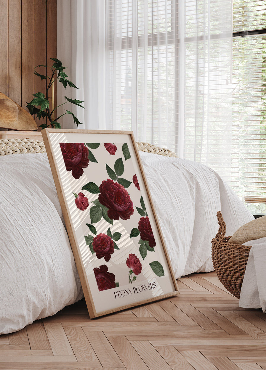 Poster di fiori di peonia 