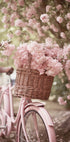 Pink Bicycle and Blossoms Plakat - Posterbox.dk