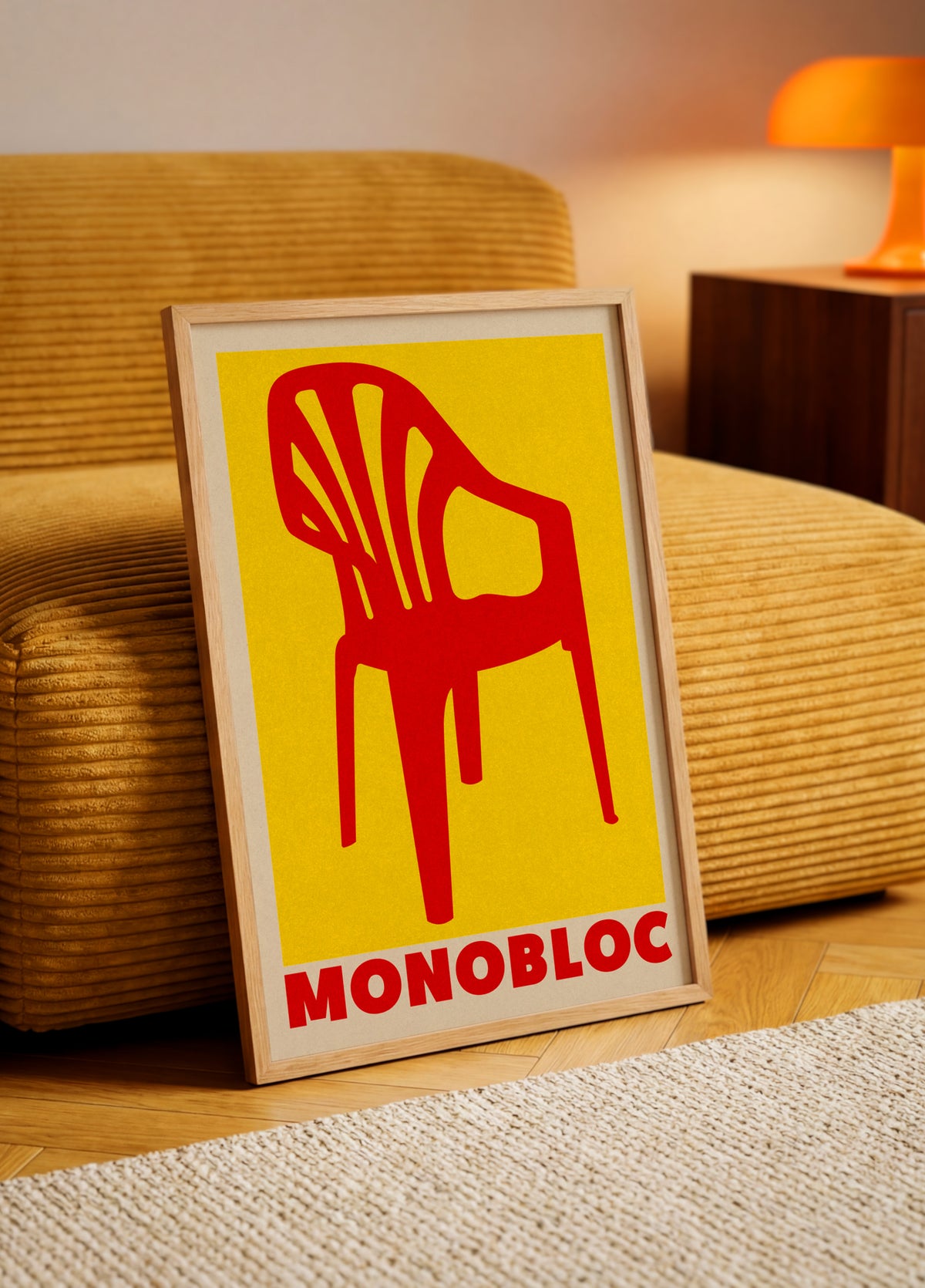 Sedia monoblocco rossa
