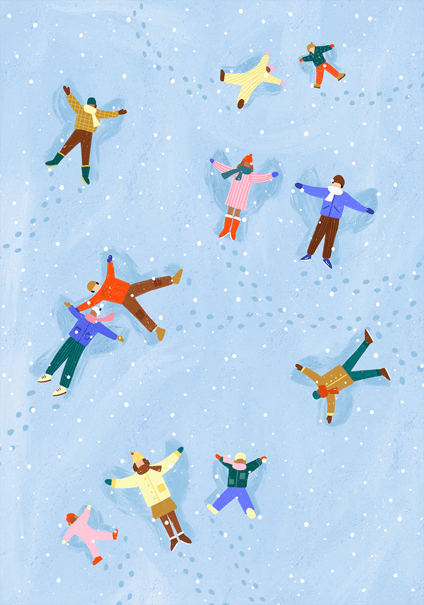 Poster delizia degli angeli innevati