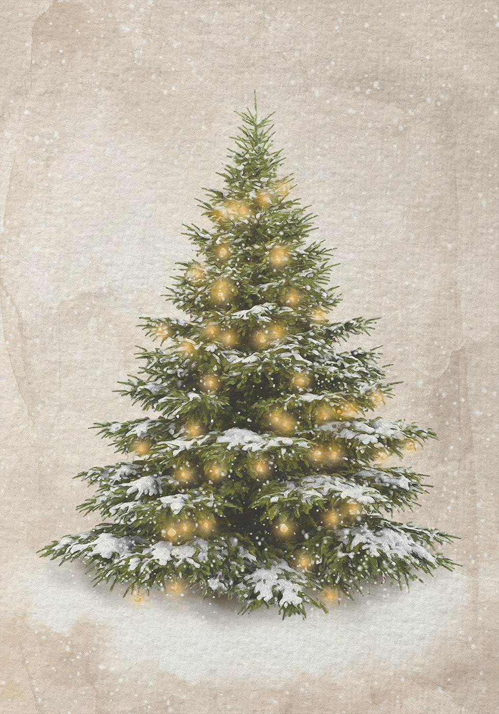 Poster vintage dell'albero di Natale