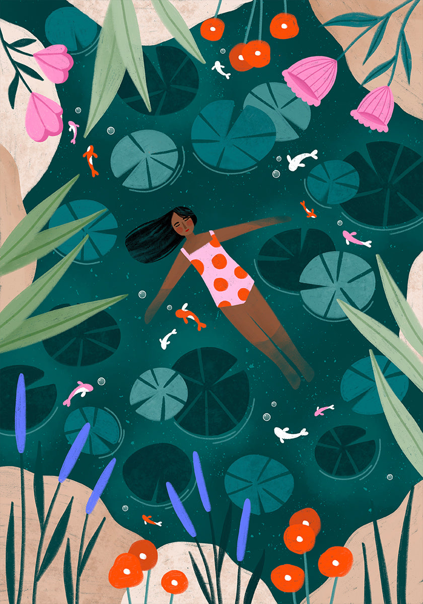 Poster di nuoto selvaggio