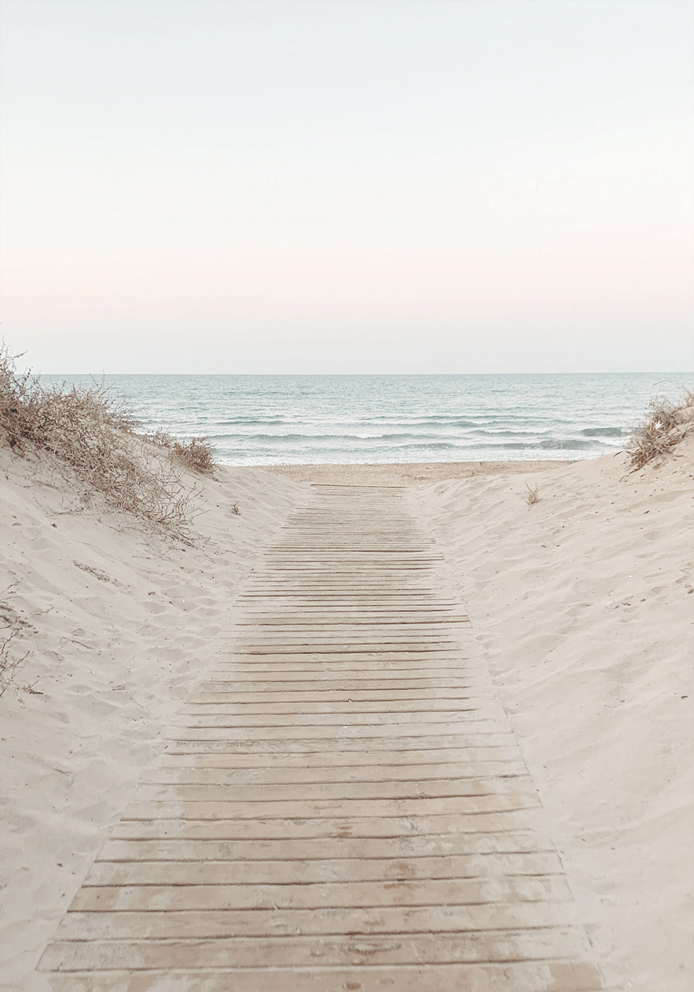 Manifesto del sentiero in legno per la spiaggia 