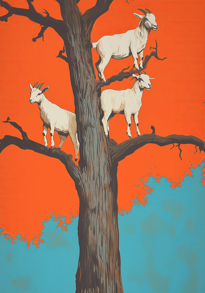 Goats In a Tree Plakat - Posterbox