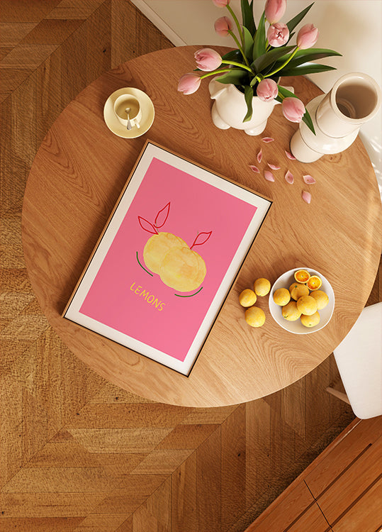 Lemons in Pink (NEW) - Posterbox