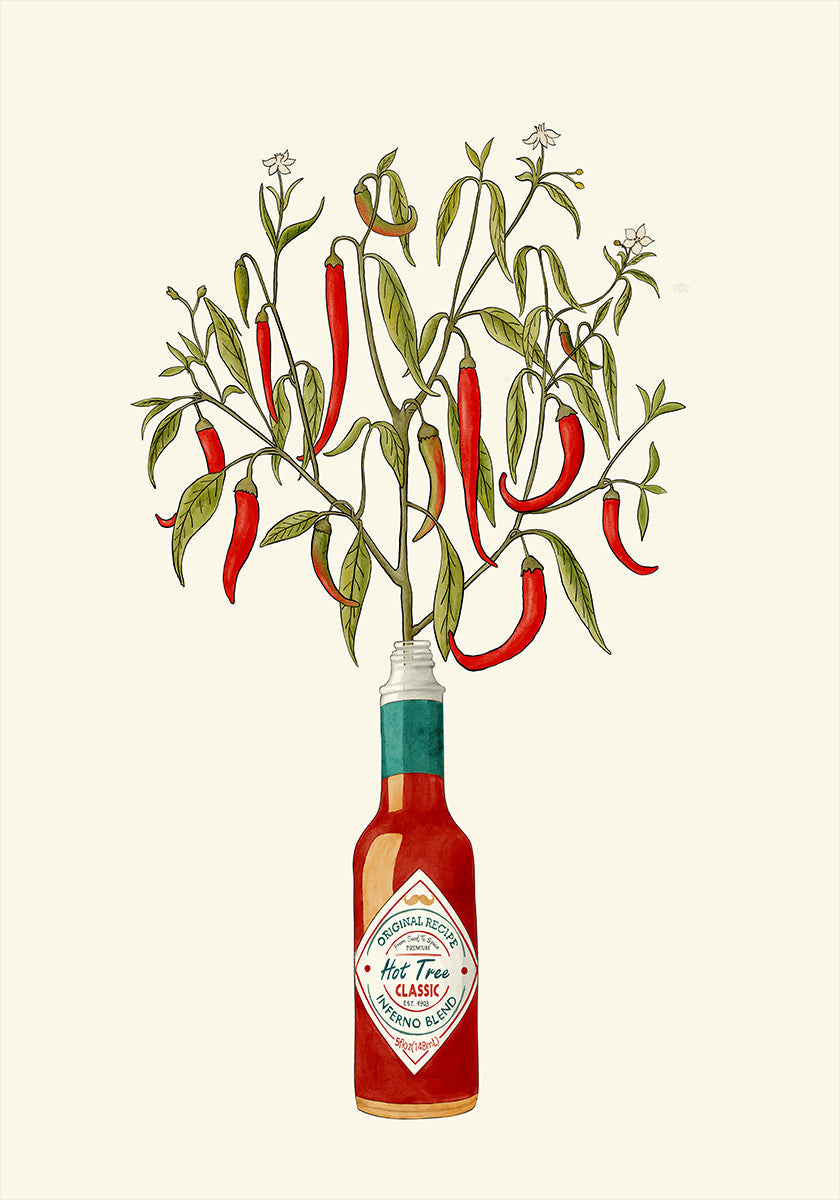 Chili Pepper Plant Plakat - Posterbox