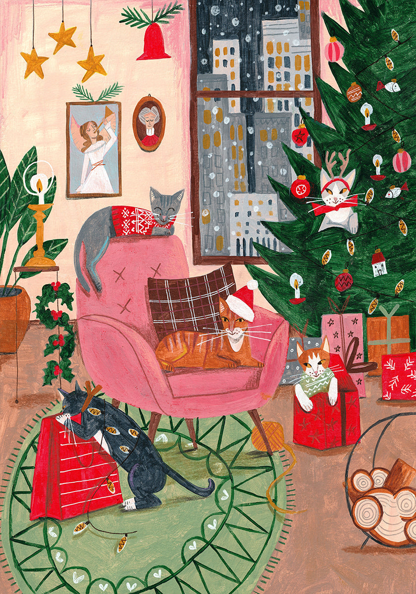 Christmas Cats in NY Plakat - Posterbox