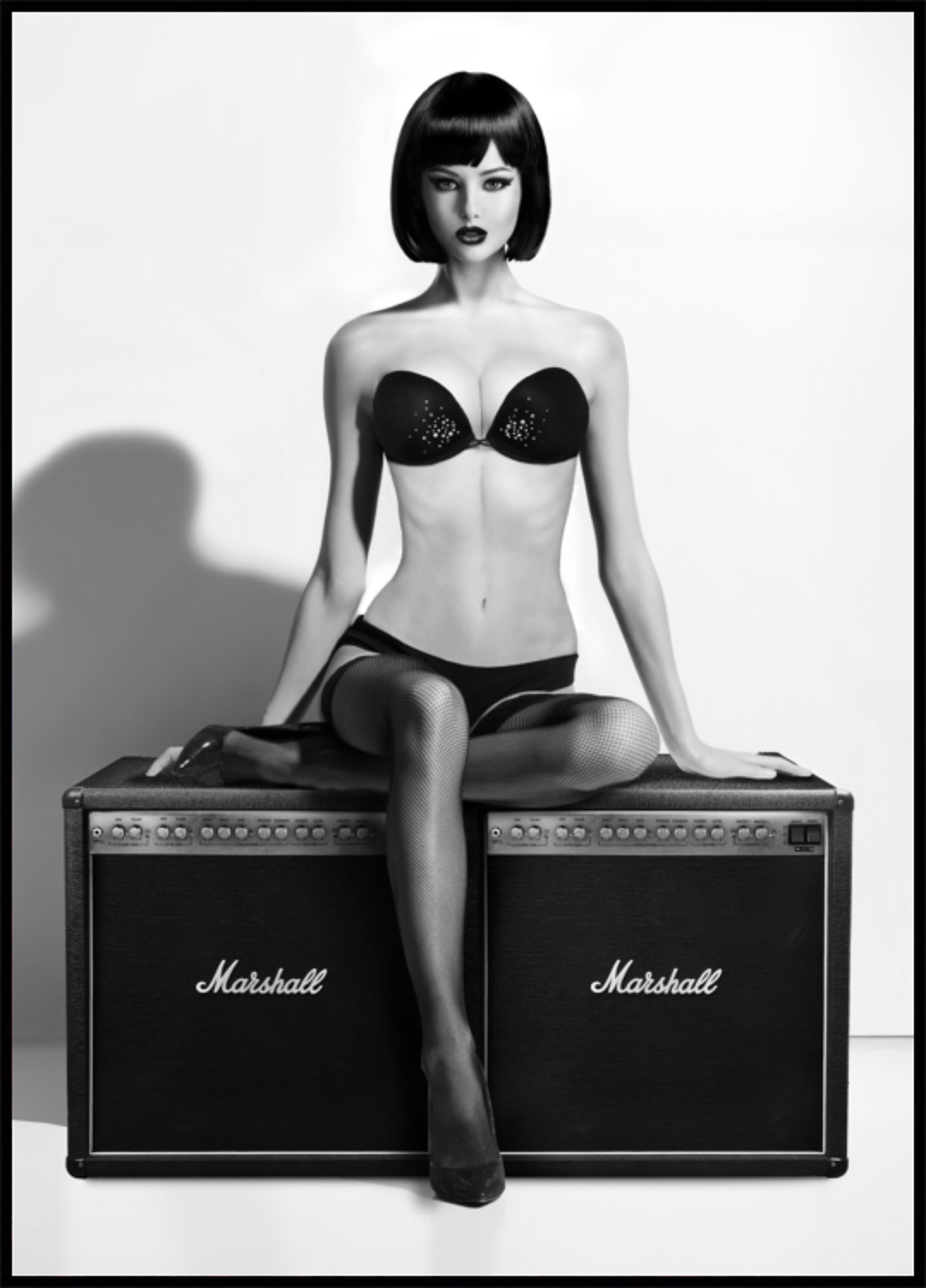 Glamour da studio monocromatico