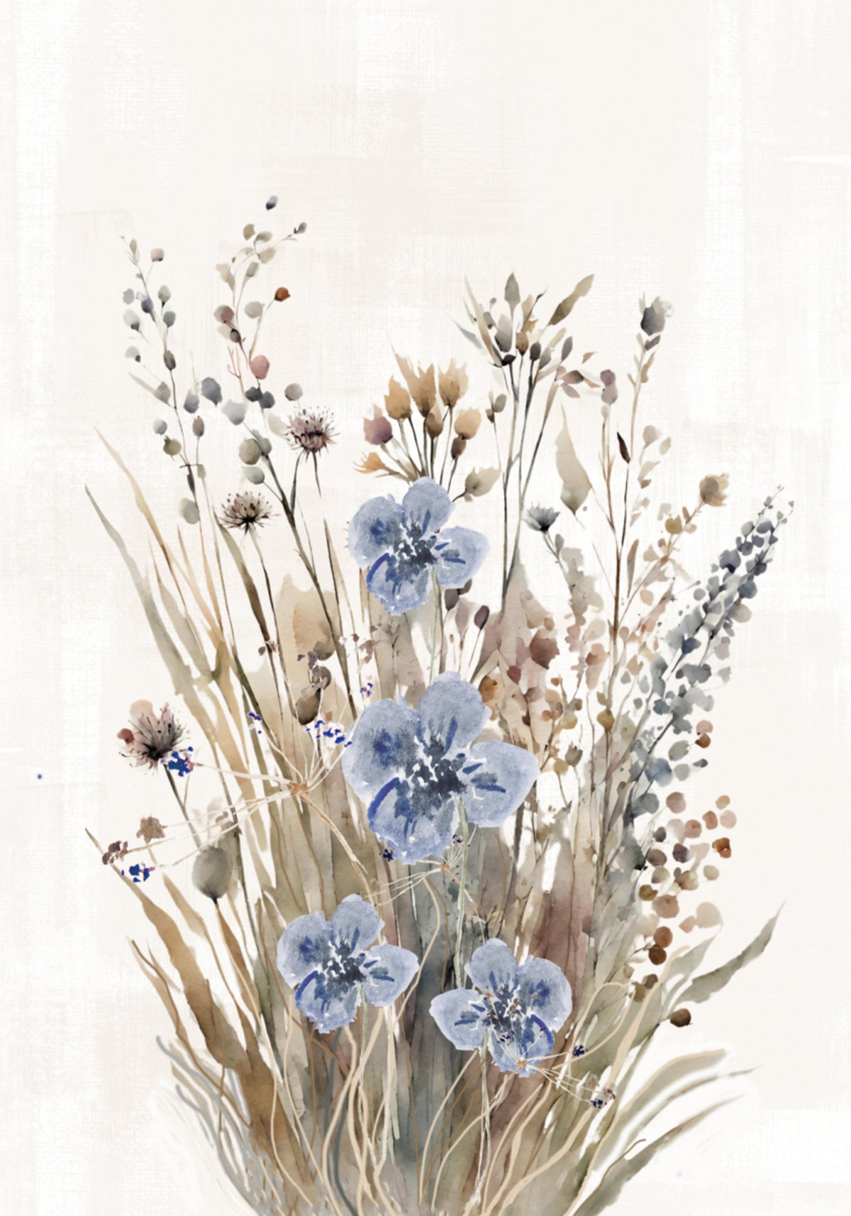 Delicati fiori di campo dell'acquerello