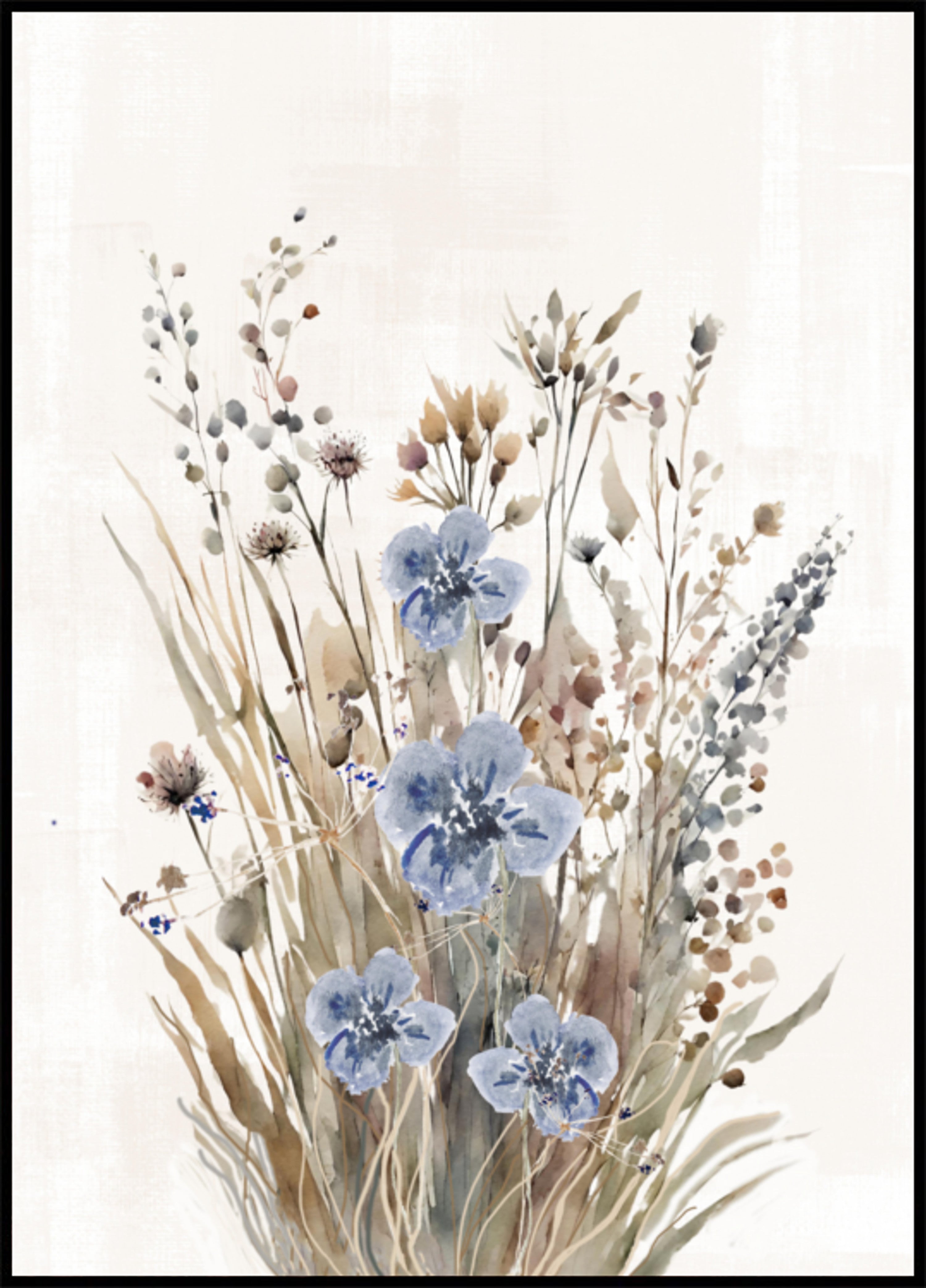 Delicati fiori di campo dell'acquerello