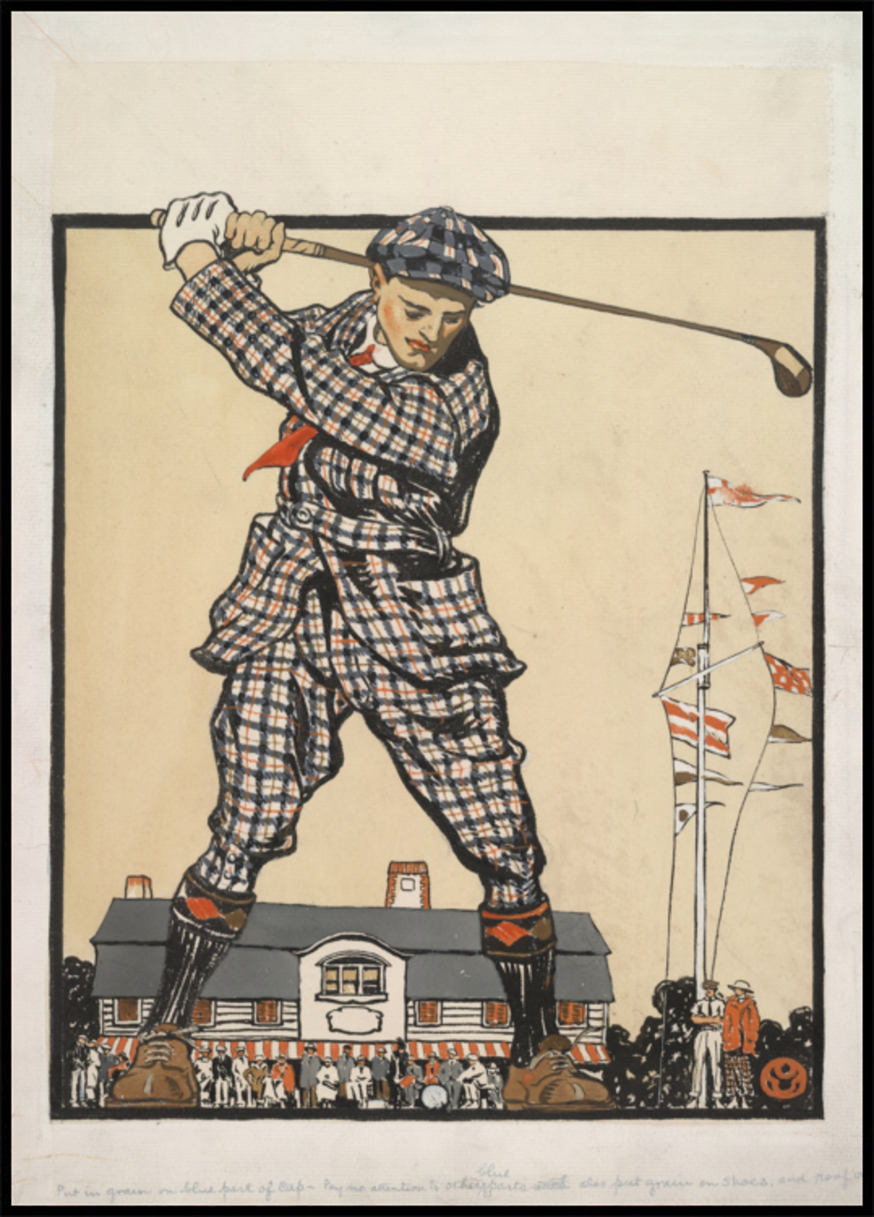 Mazza da golf oscillante dell'uomo (1915)