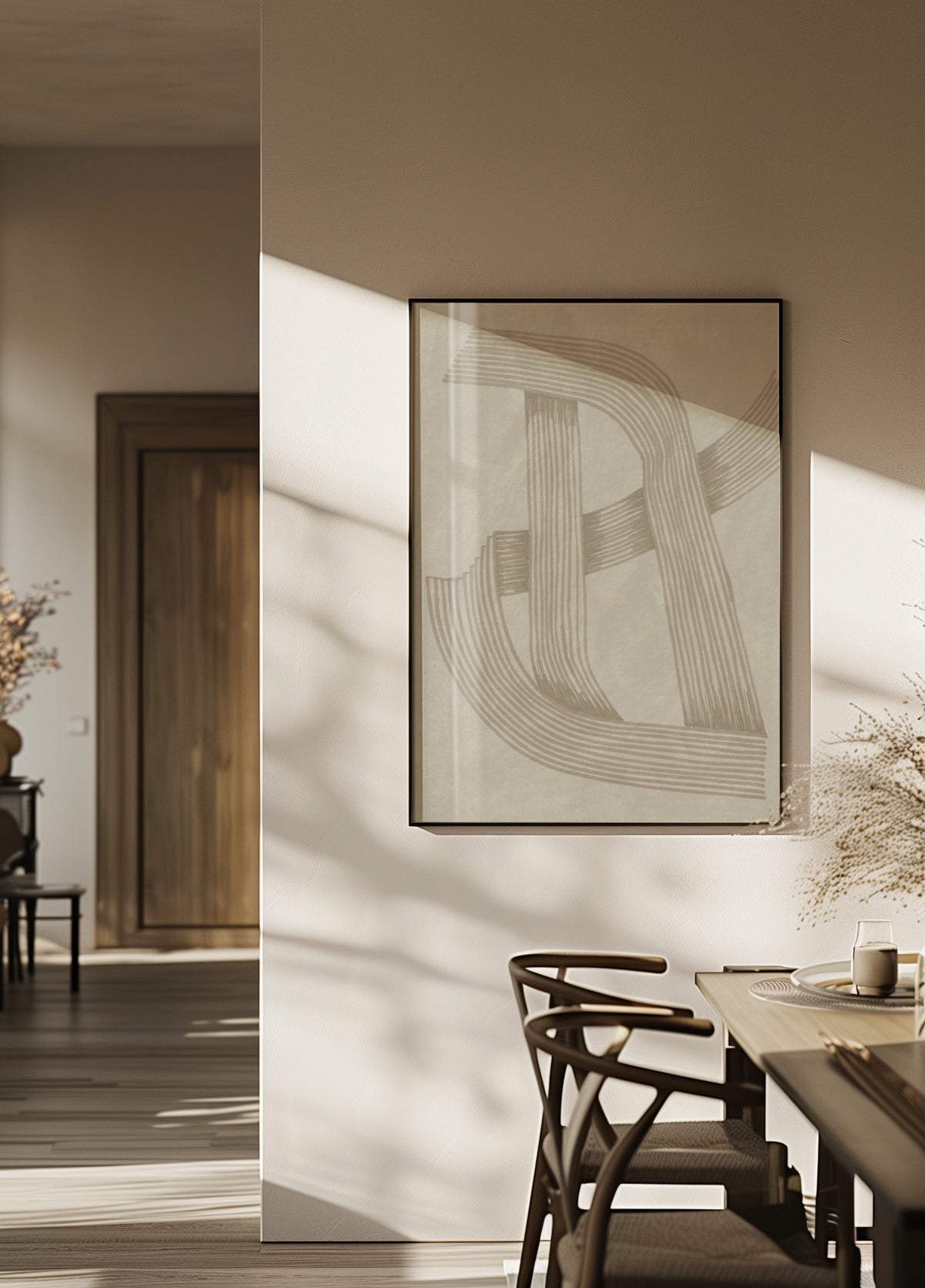 Linee beige intrecciate