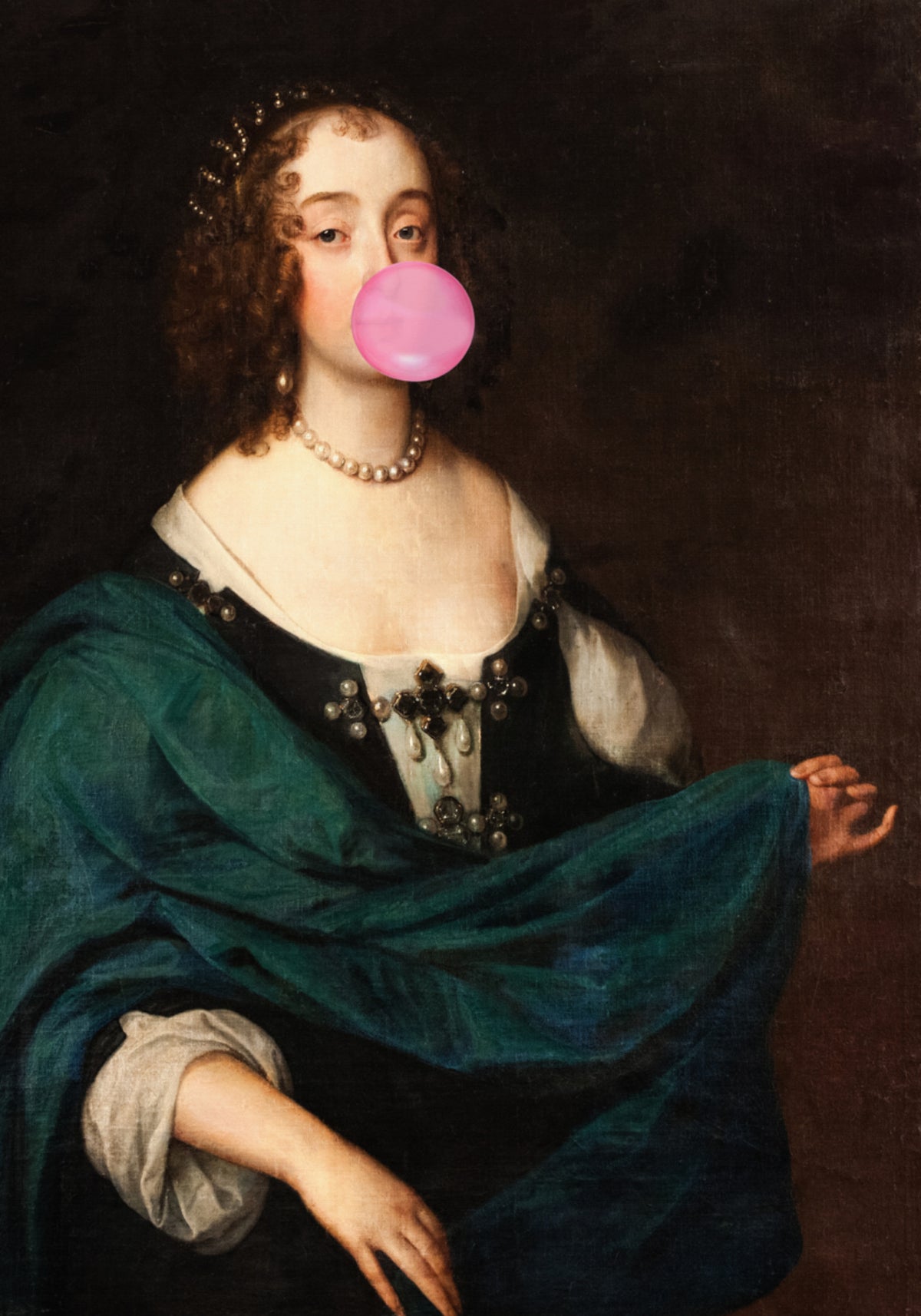 Ritratto classico di gomma da masticare