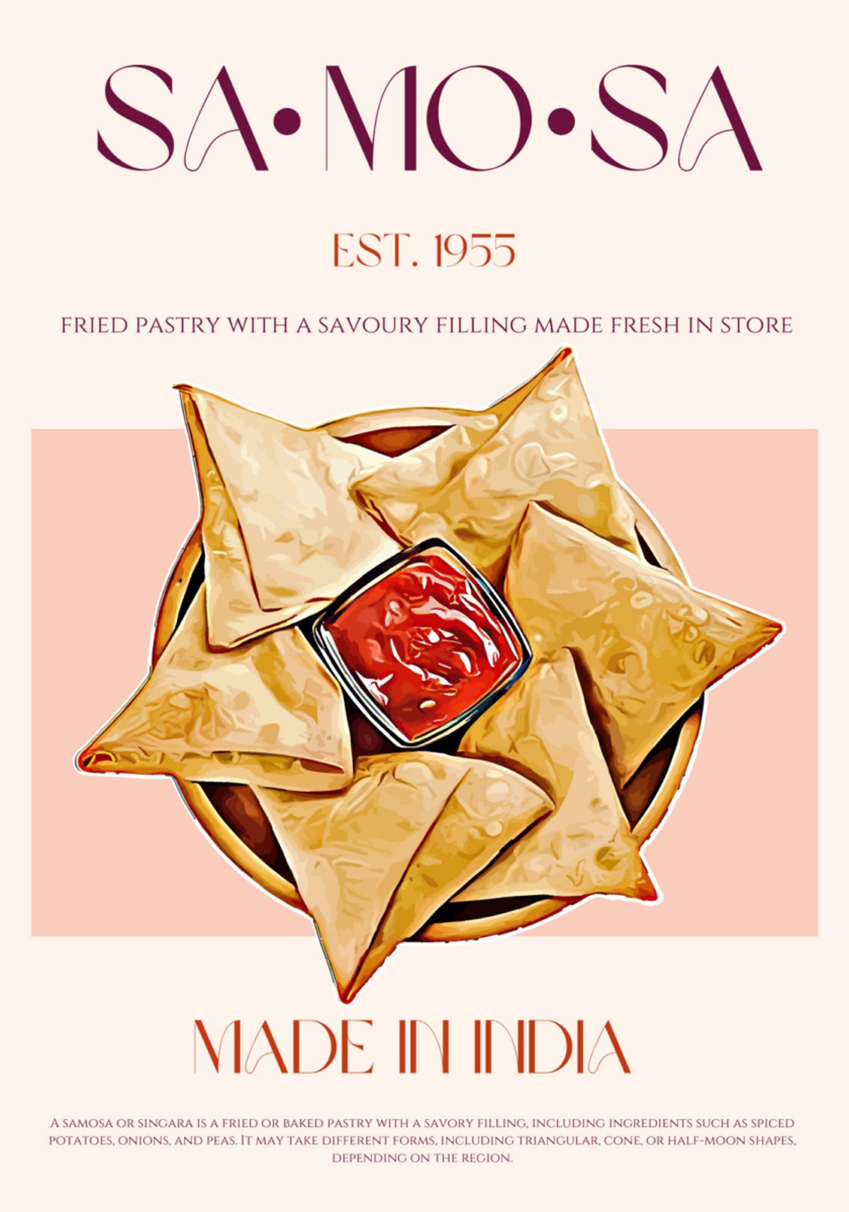 Samosa dorati con salsa