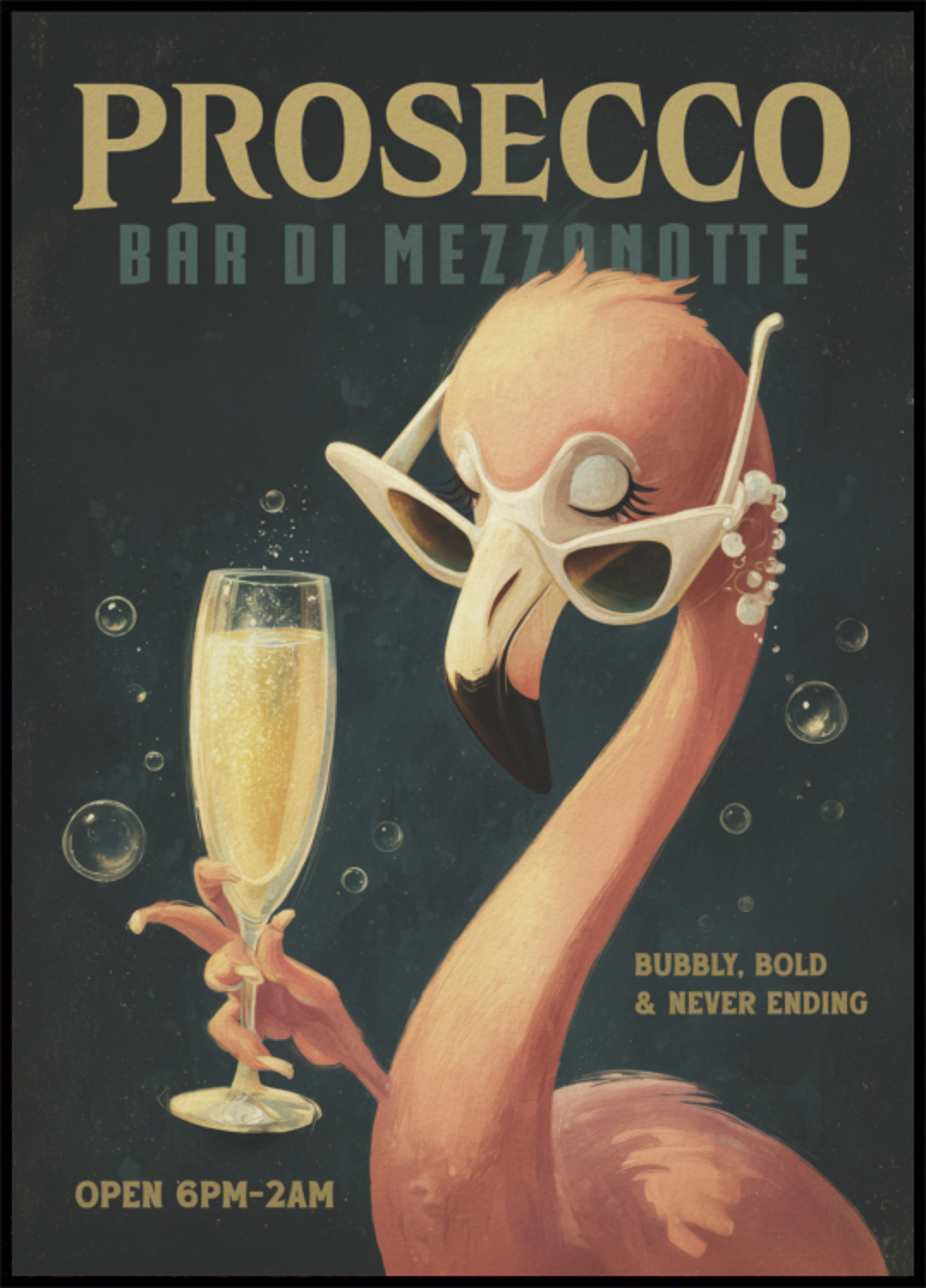 Fantastica barretta di prosecco Flamingo