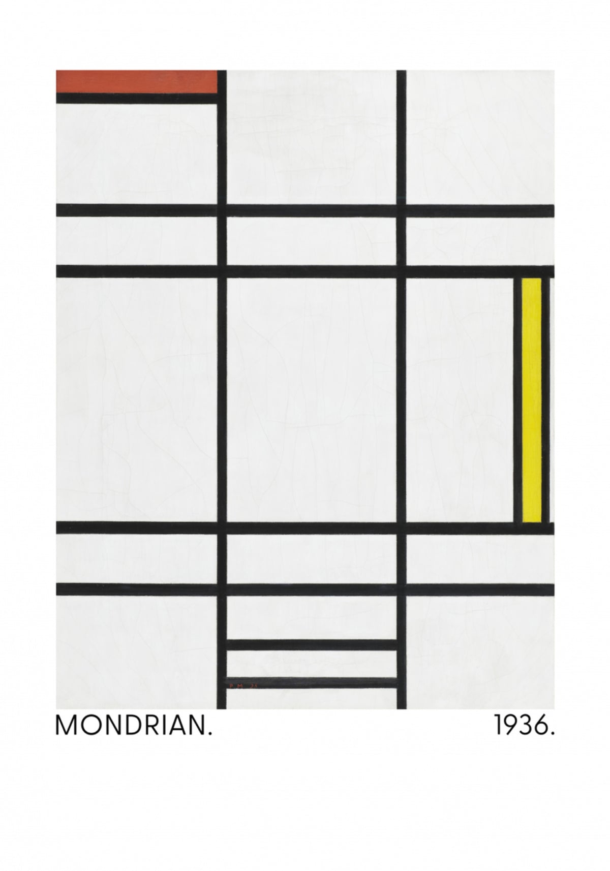 Composizione in bianco, rosso e giallo 1936