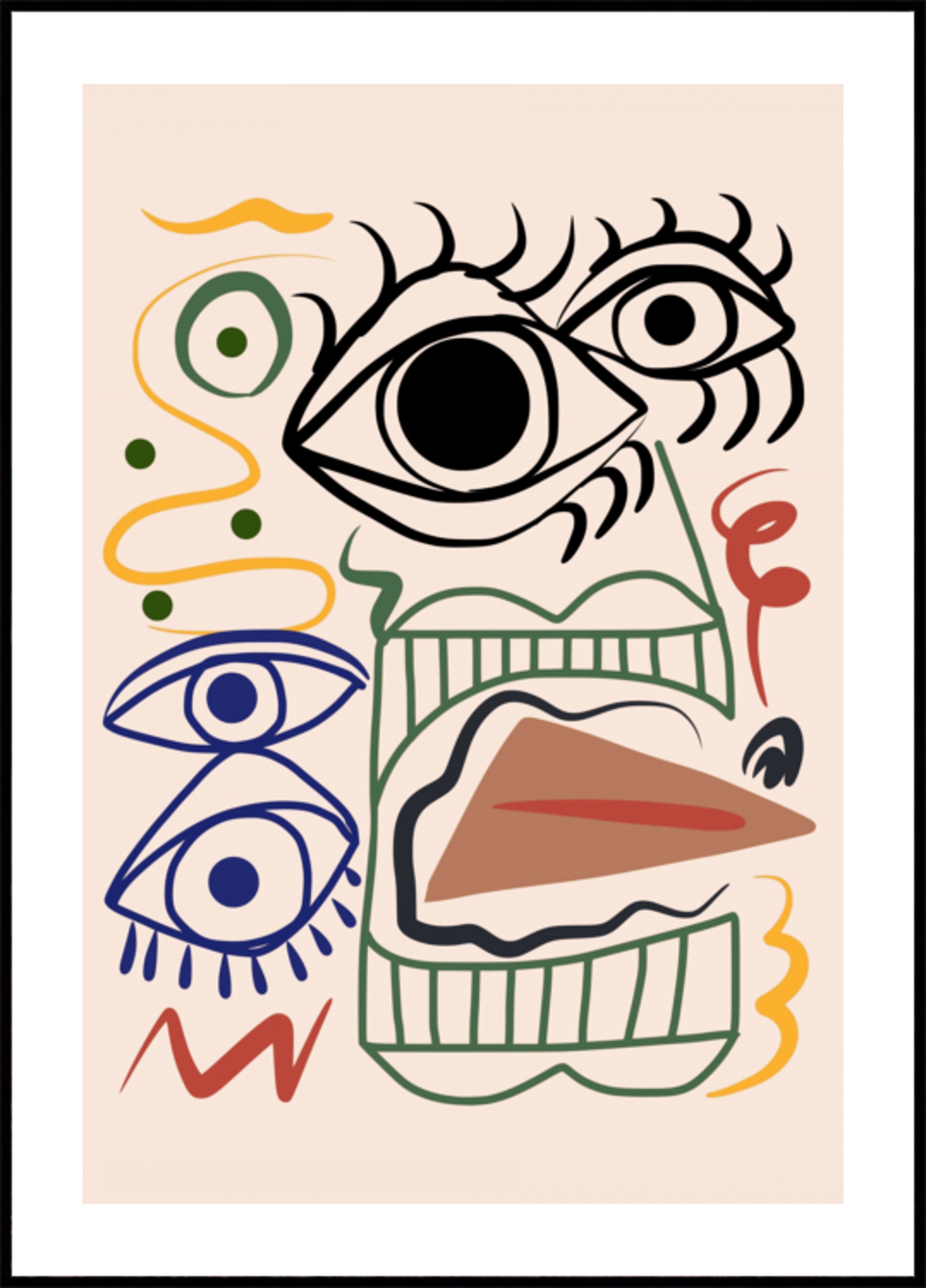Modern Abstract Face - Posterbox