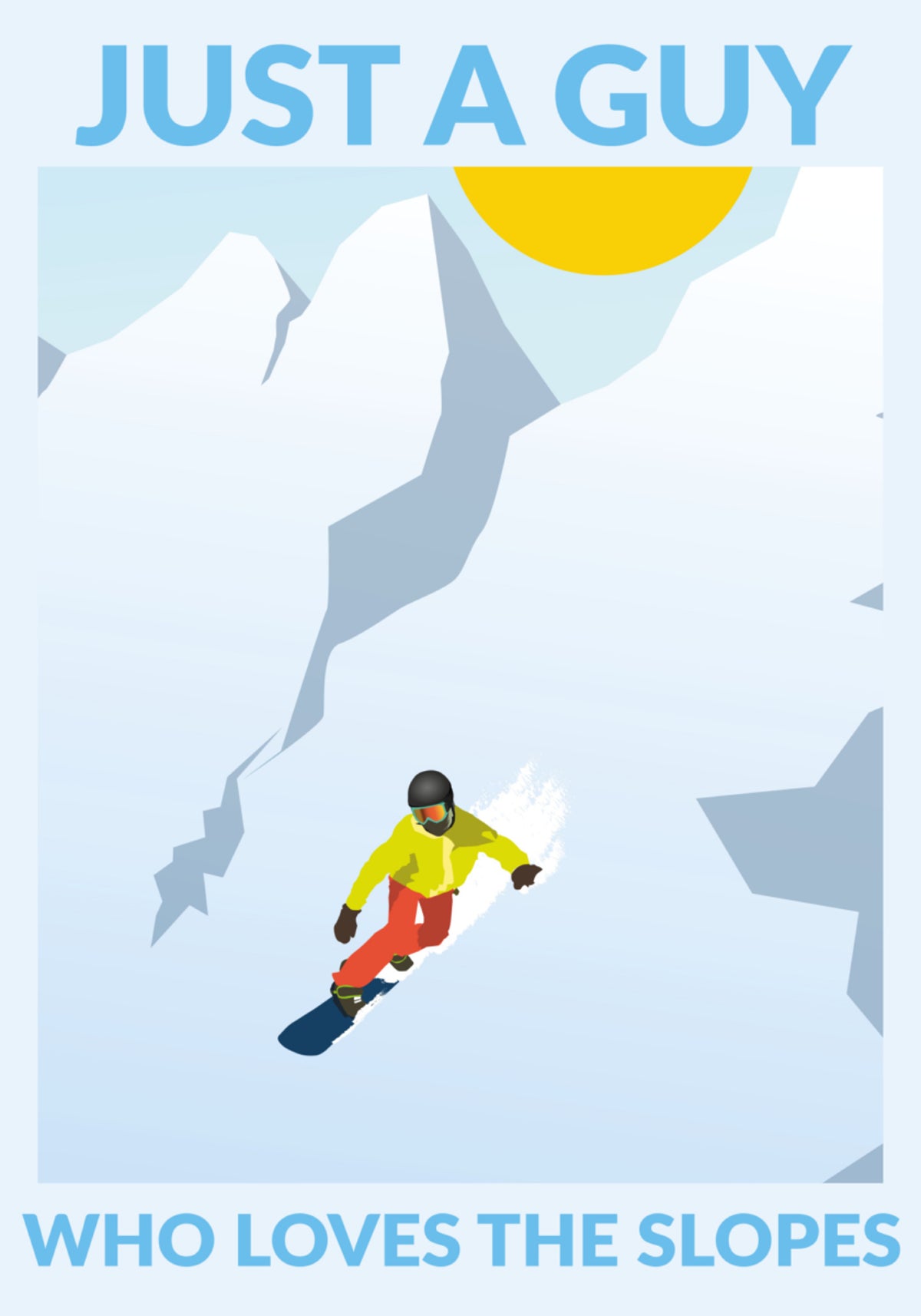 Avventura in montagna con lo snowboard