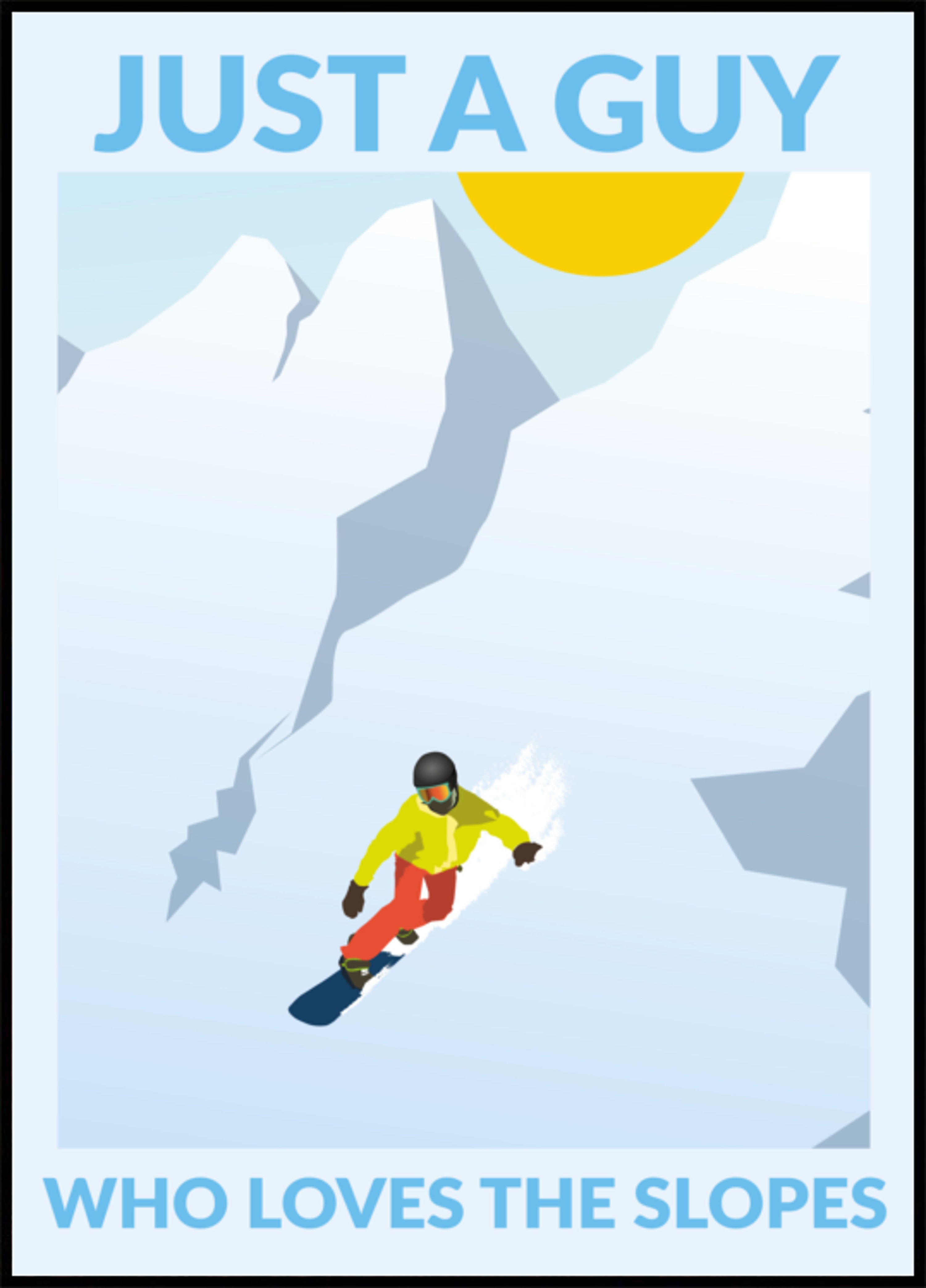 Avventura in montagna con lo snowboard