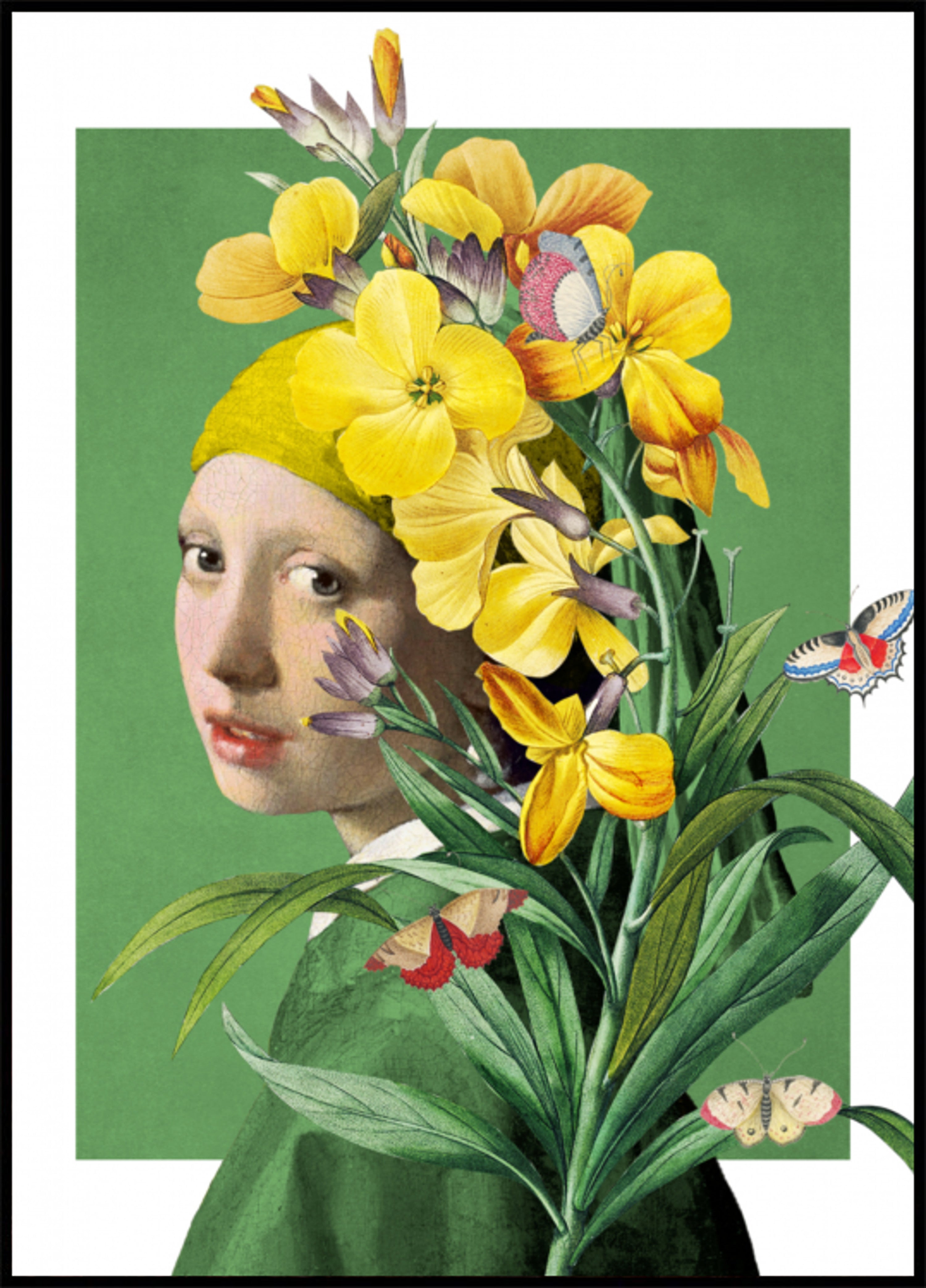 Ritratto floreale giallo