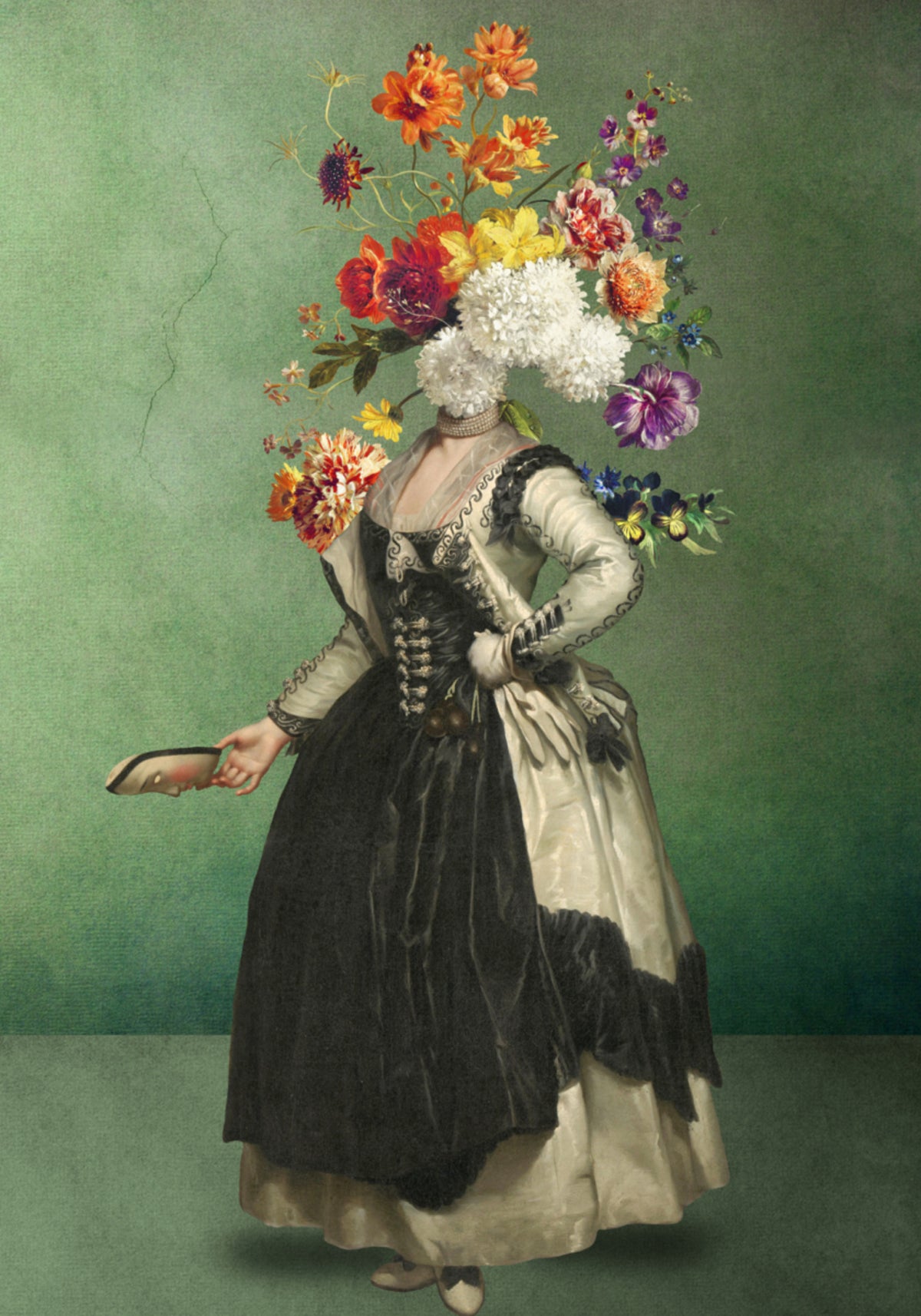 Ritratto elegante della testa di fiore