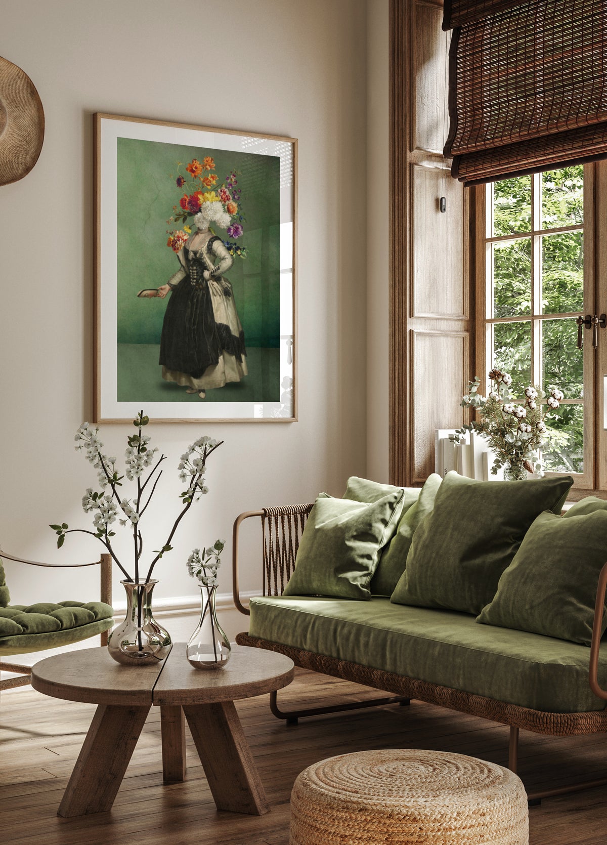 Ritratto elegante della testa di fiore