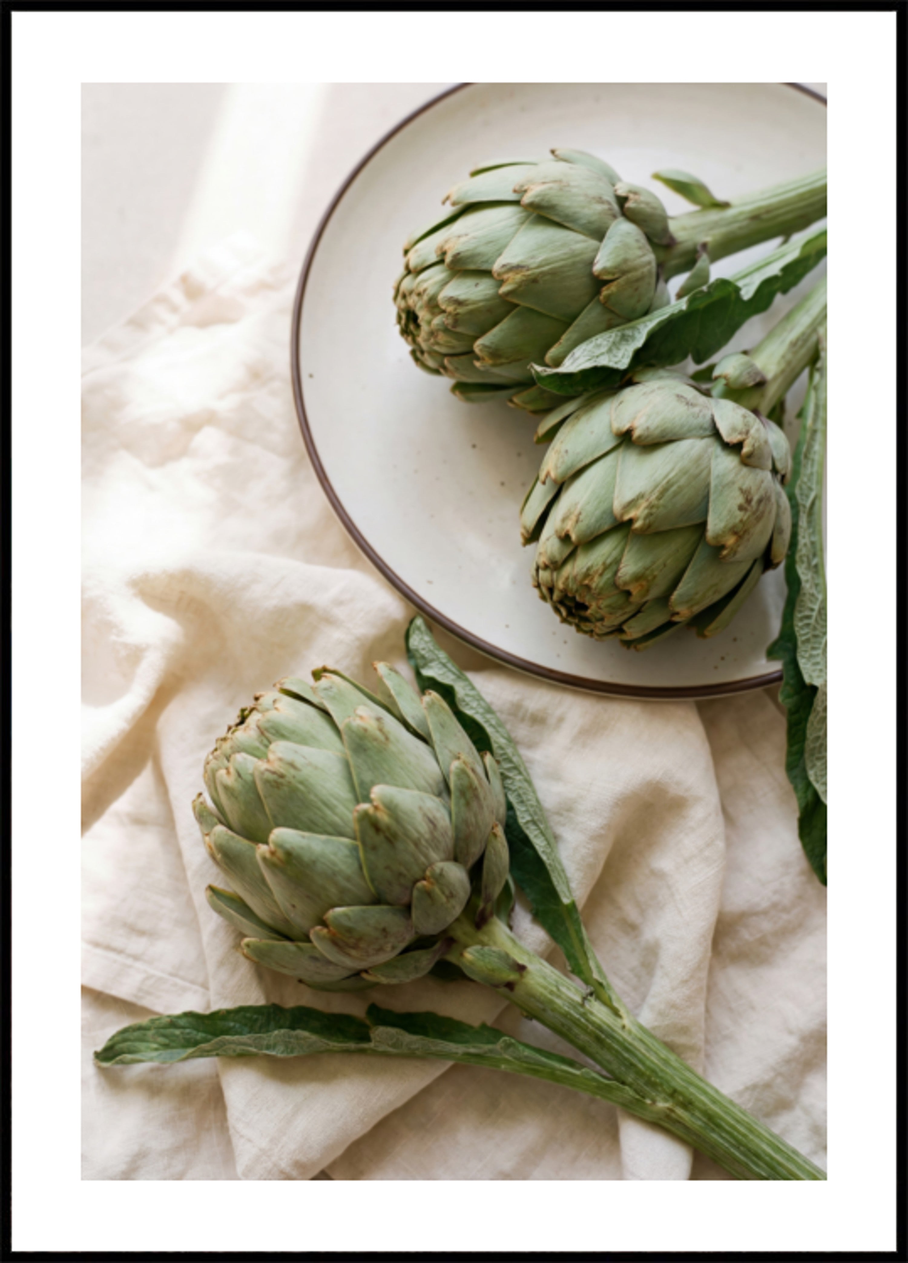 Fresh Green Artichokes - Posterbox