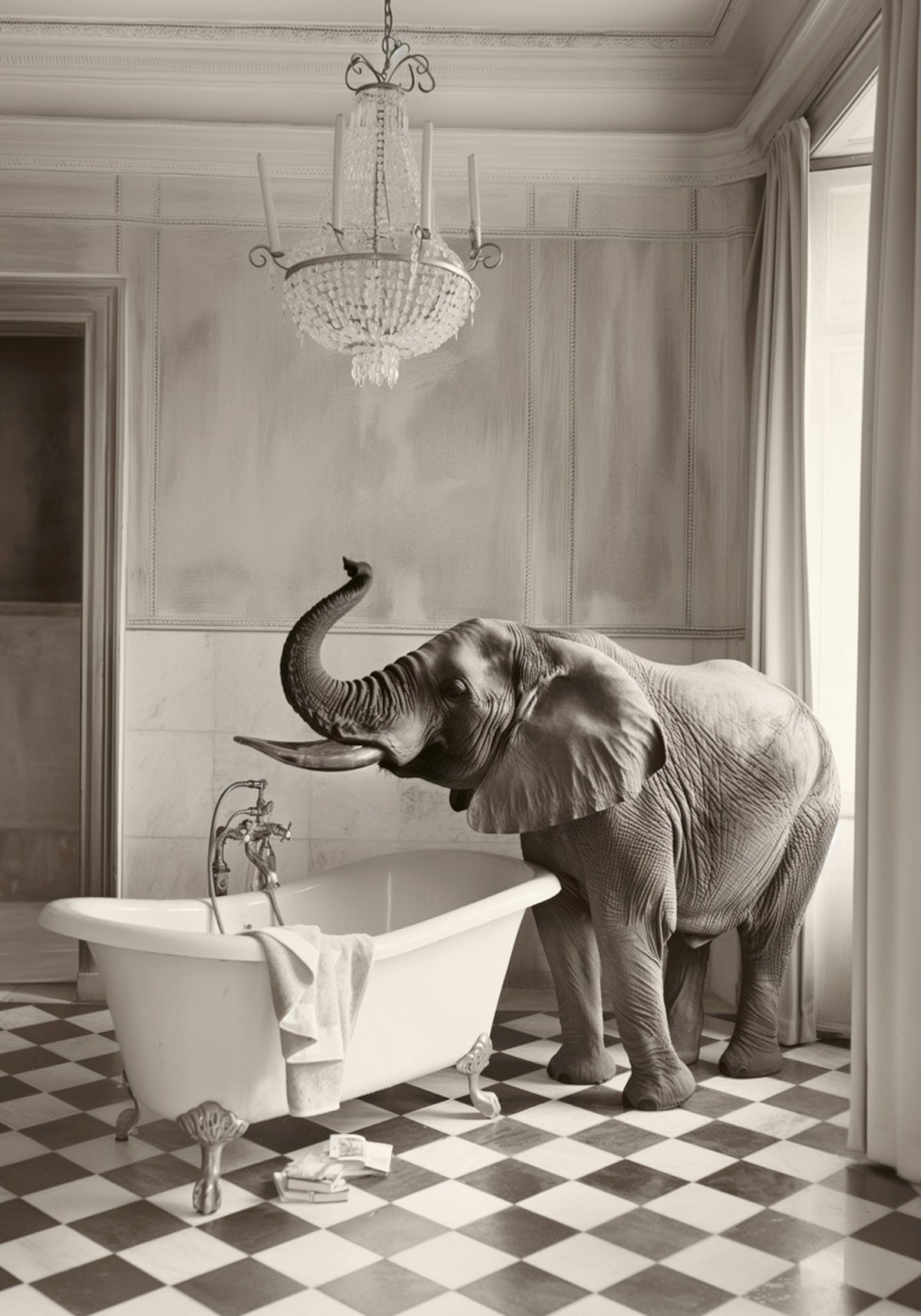 L'elegante vasca da bagno dell'elefante