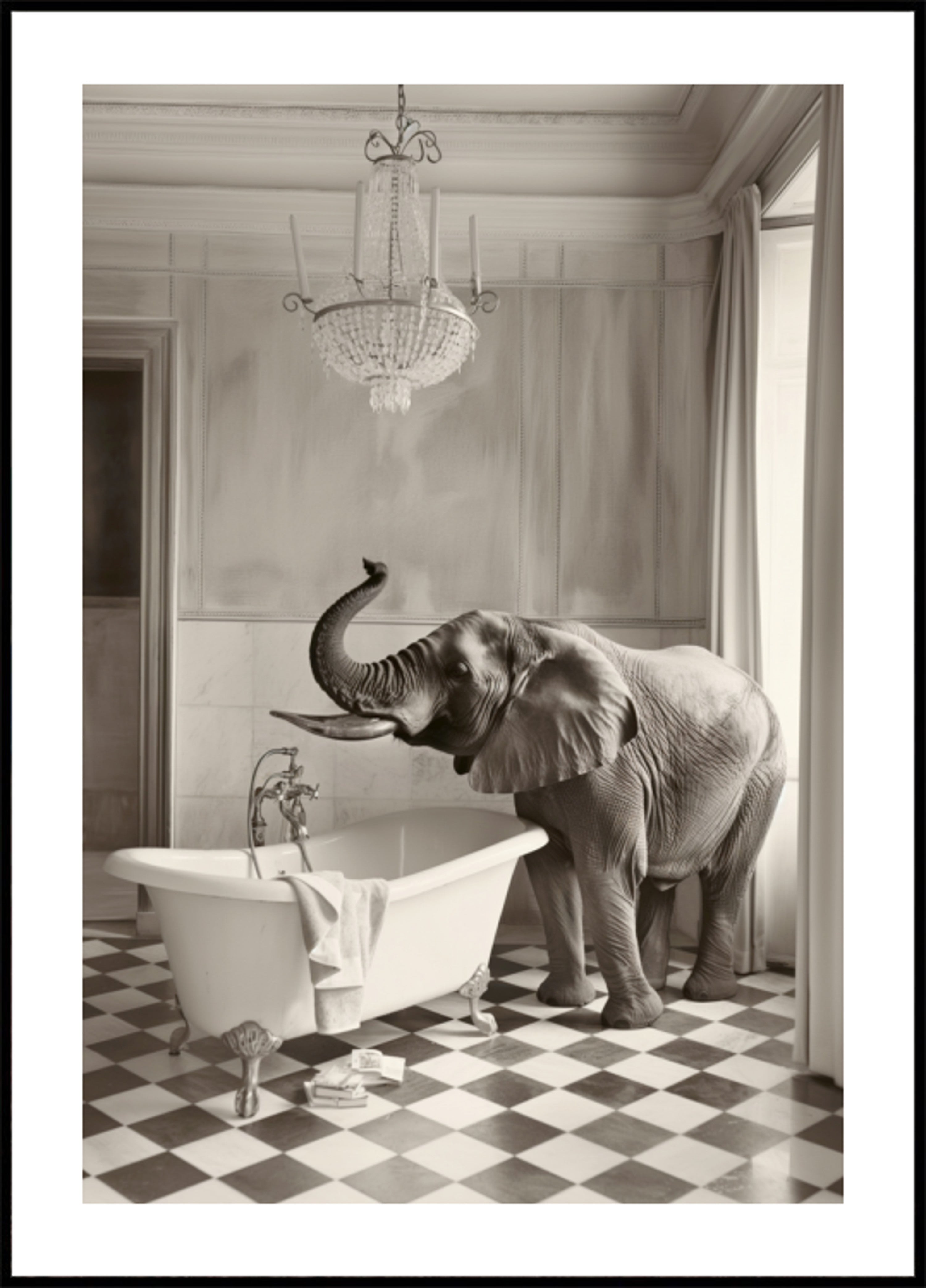 L'elegante vasca da bagno dell'elefante