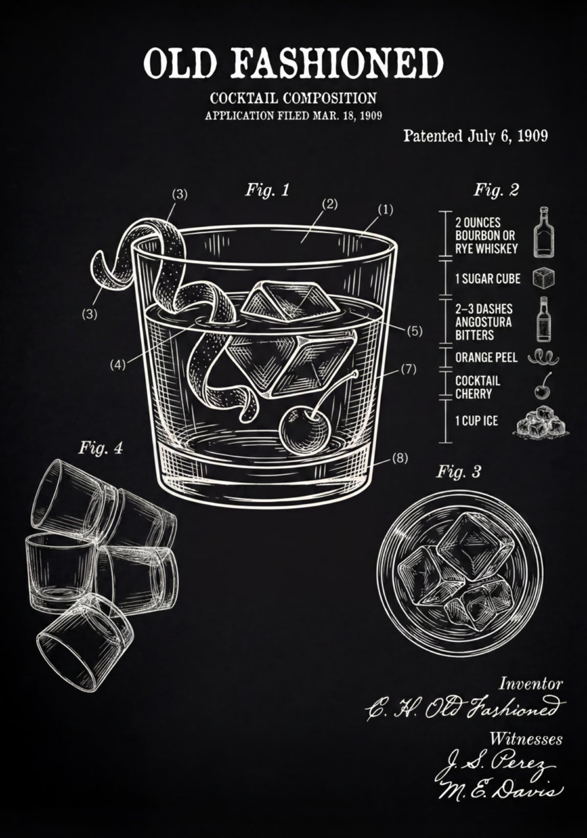 Brevetto per cocktail vecchio stile