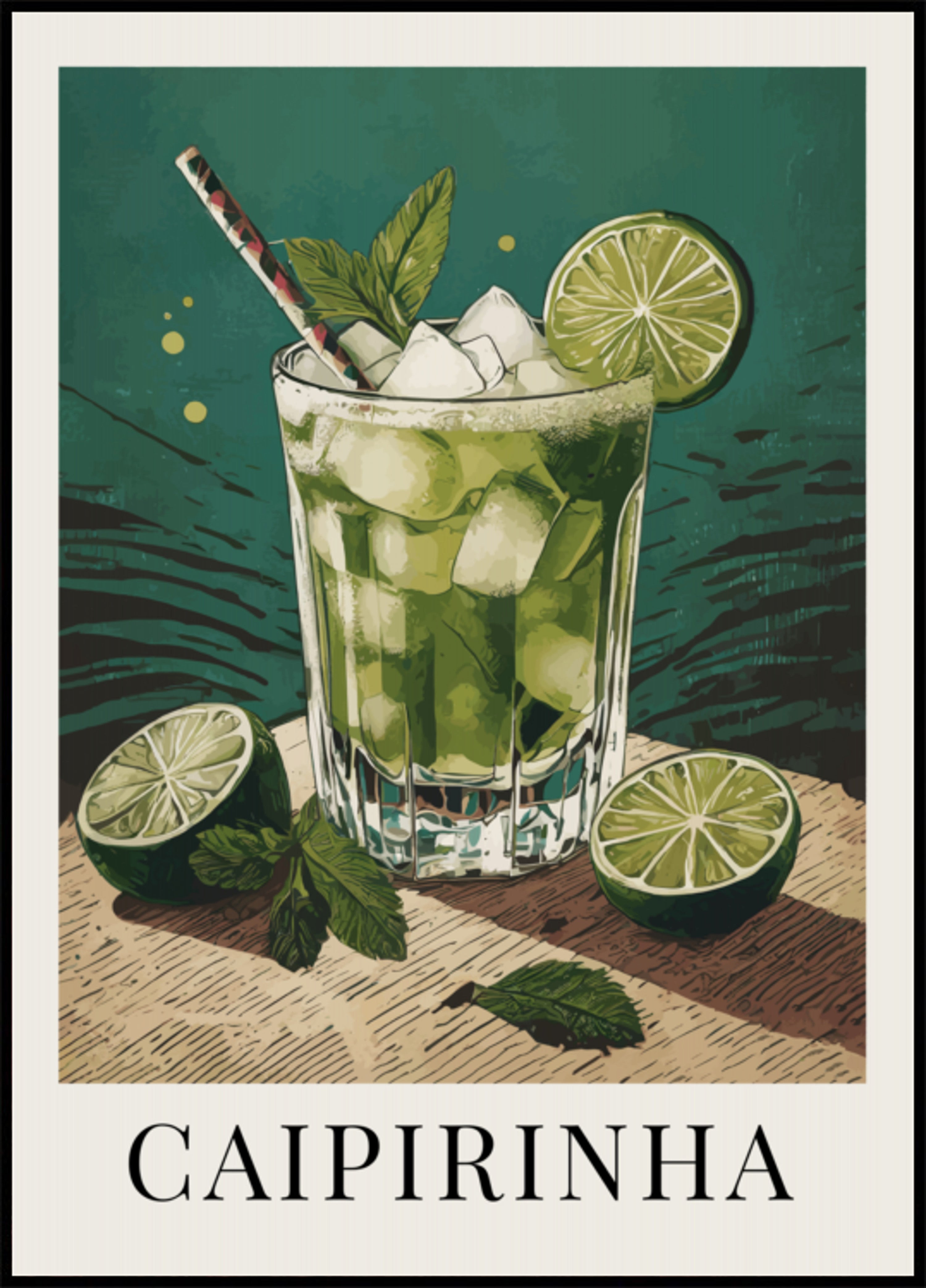 Cocktail rinfrescante di Caipirinha