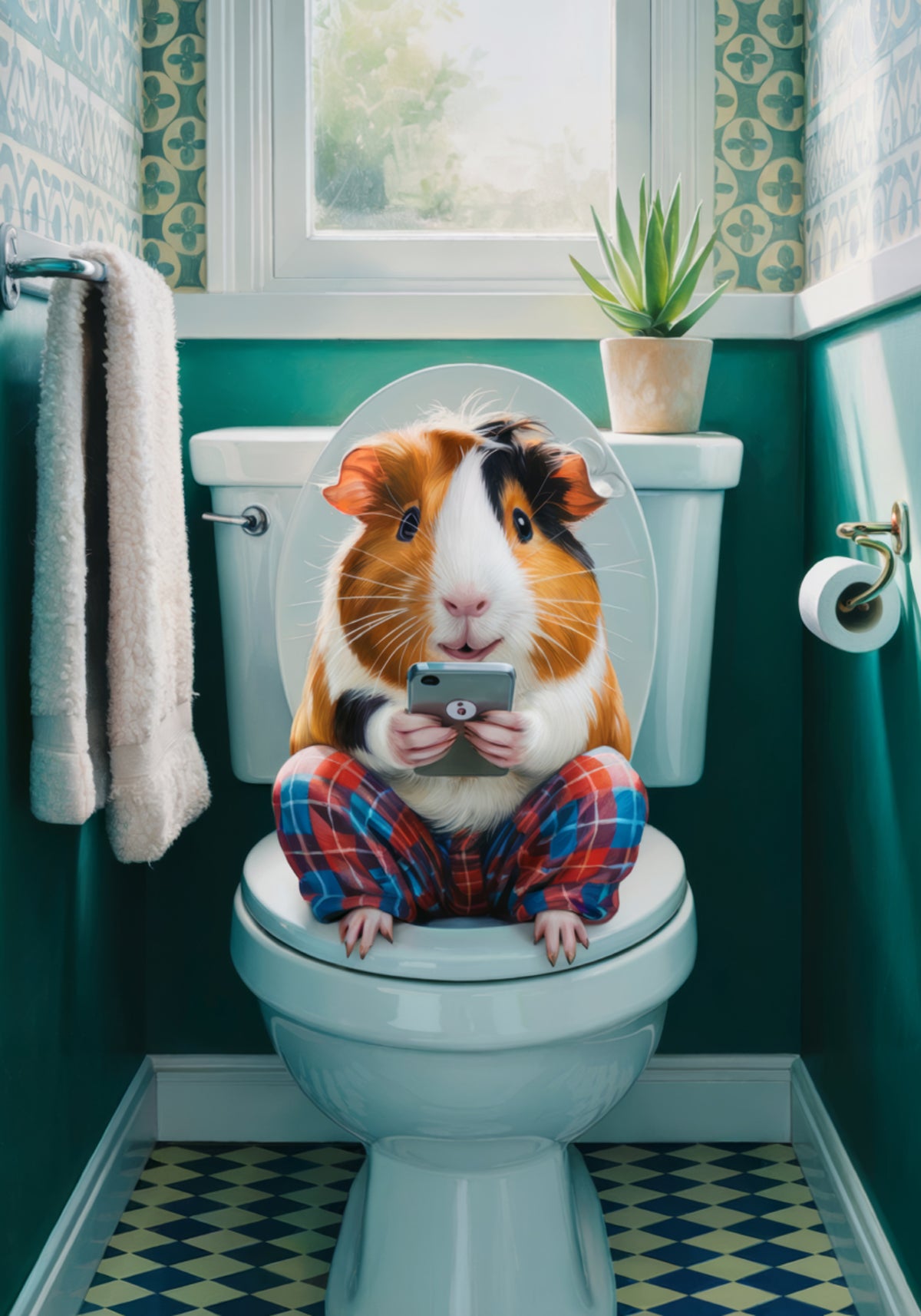 L'ora della toilette del porcellino d'India