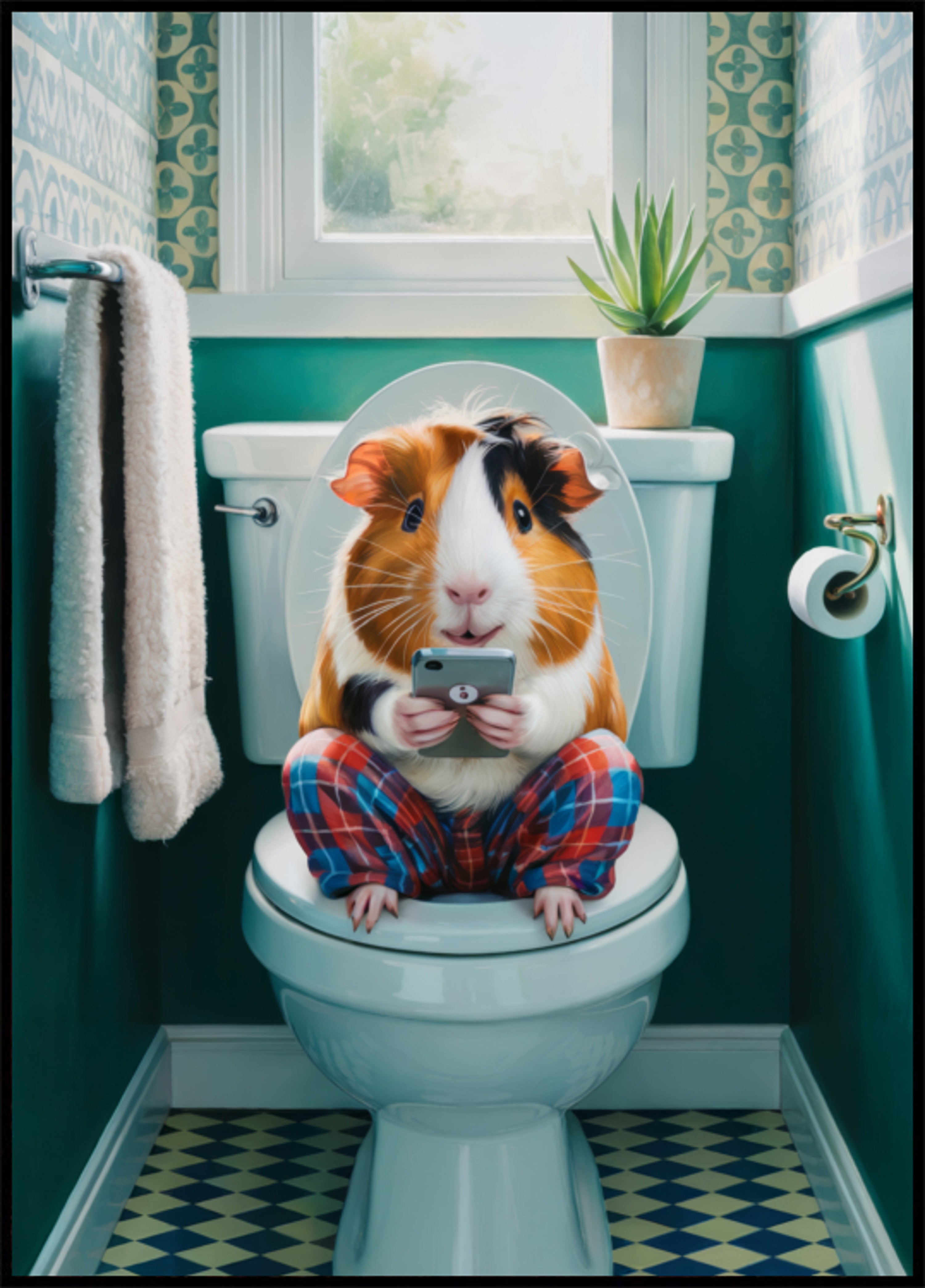 L'ora della toilette del porcellino d'India