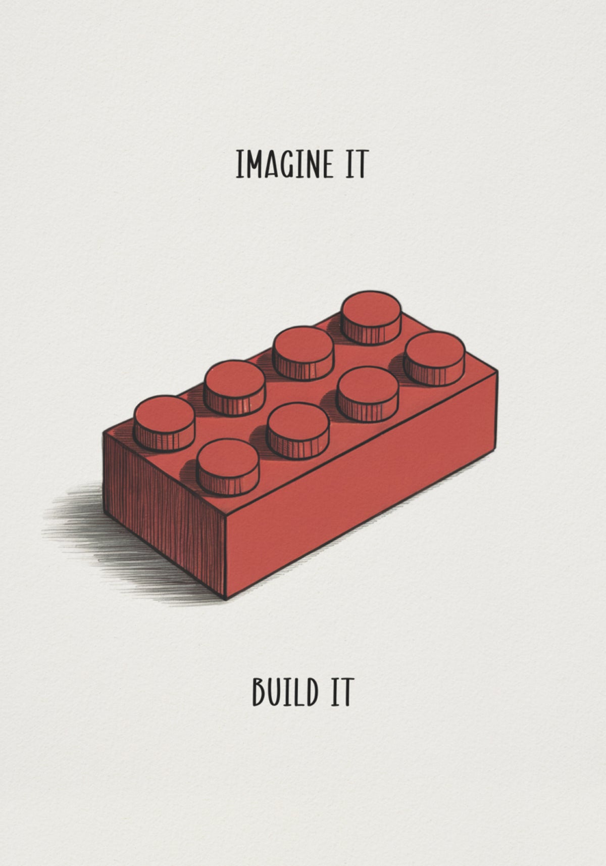 Immagina di costruire un blocco rosso
