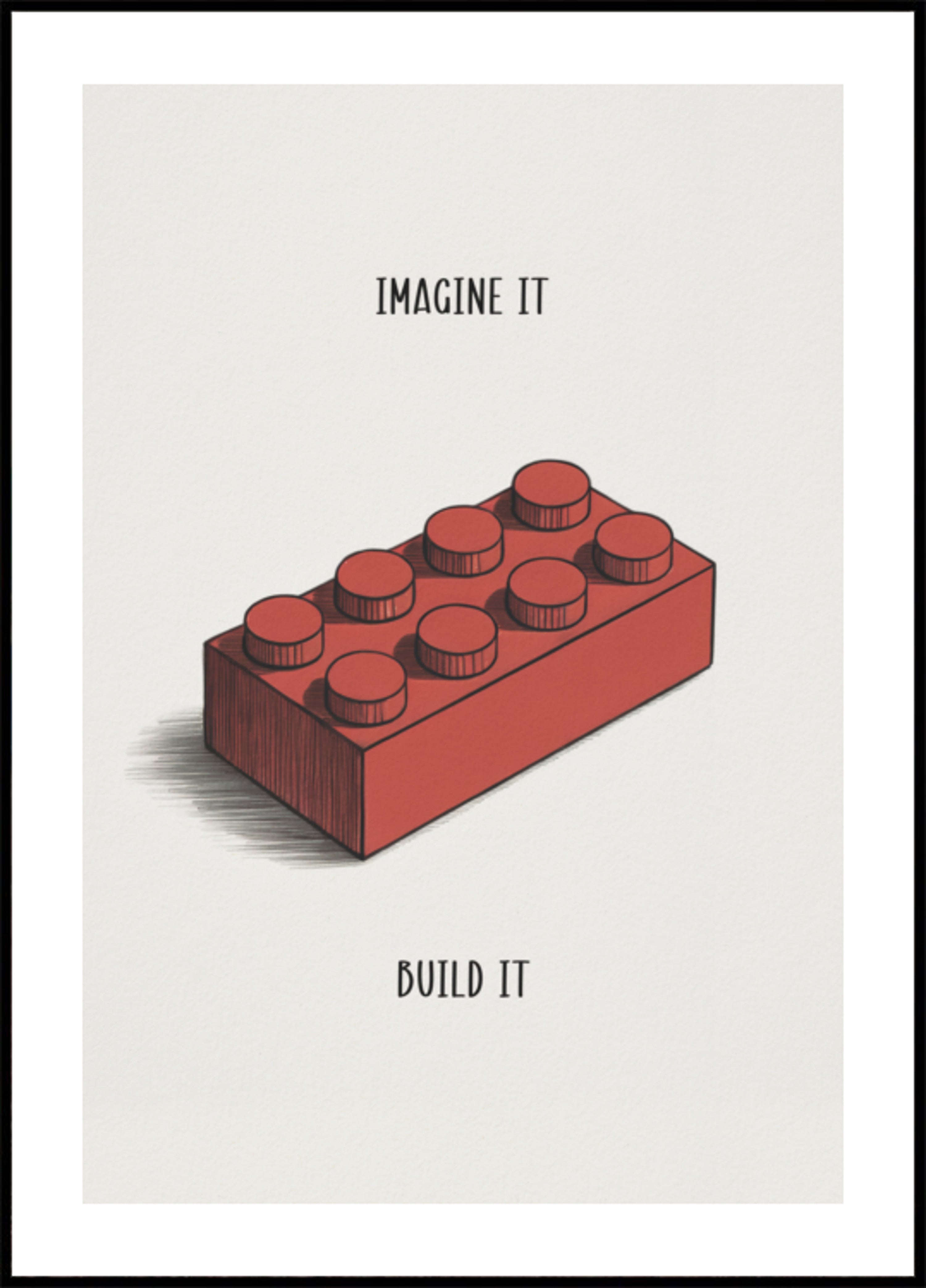 Immagina di costruire un blocco rosso
