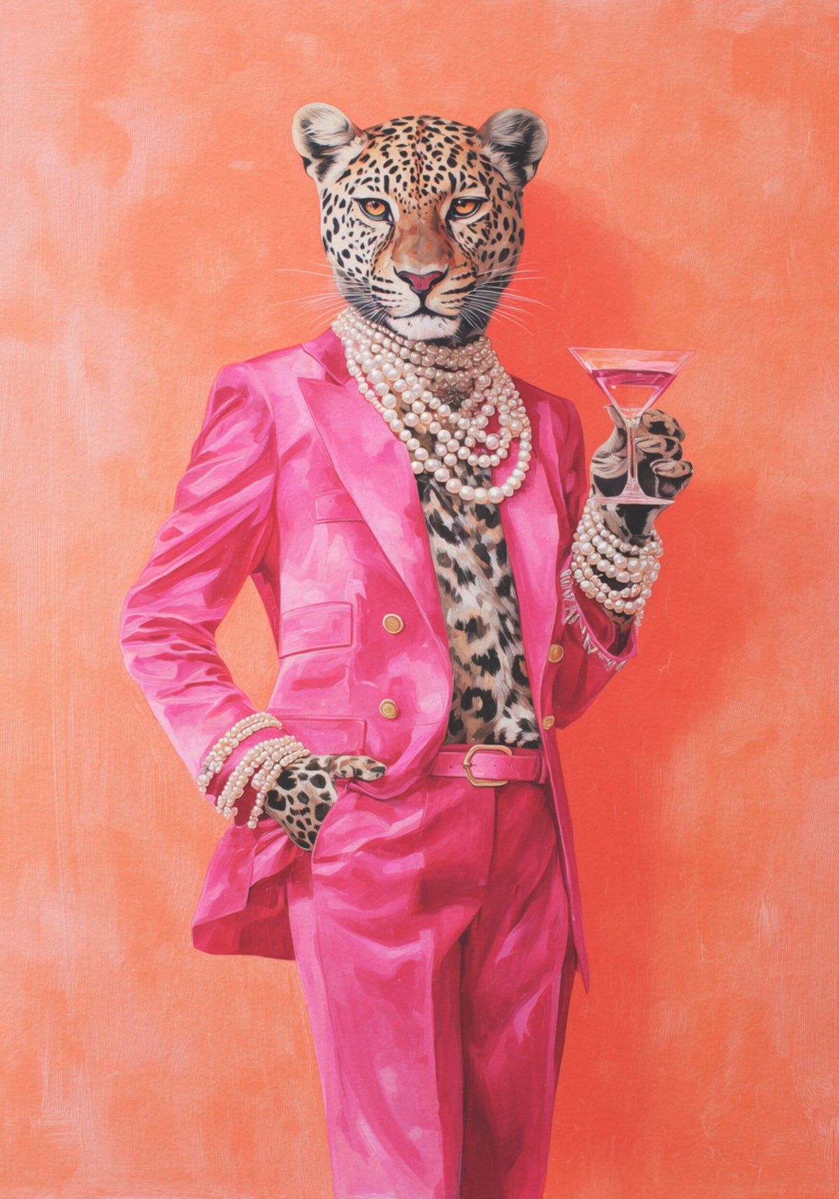 Abito rosa leopardato Martini