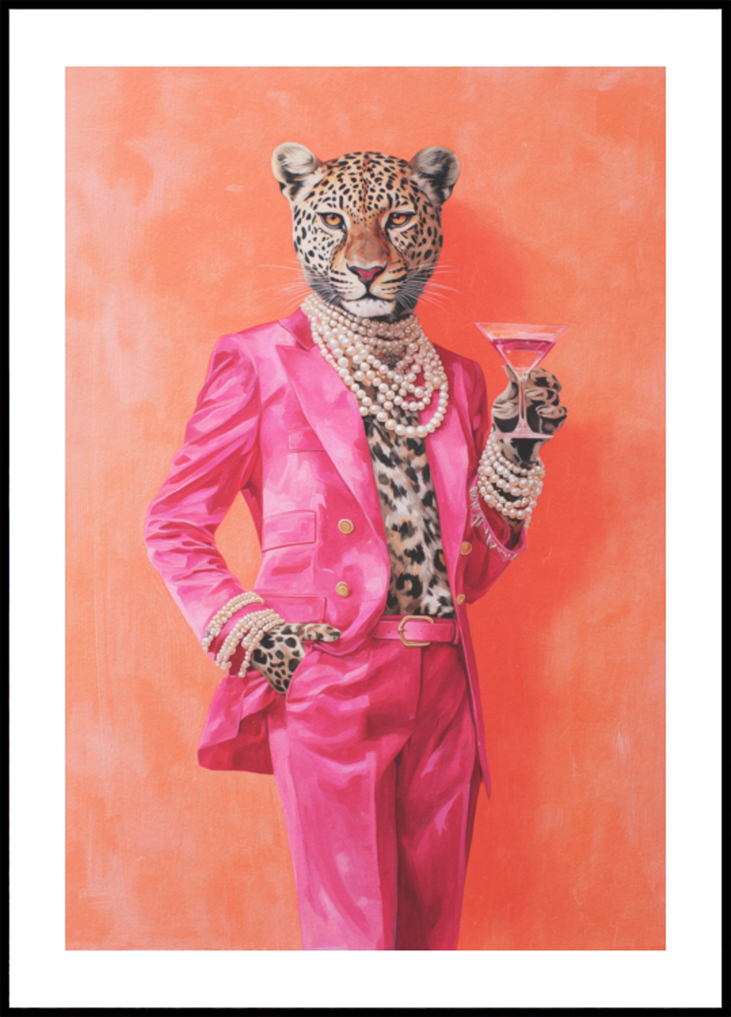 Abito rosa leopardato Martini