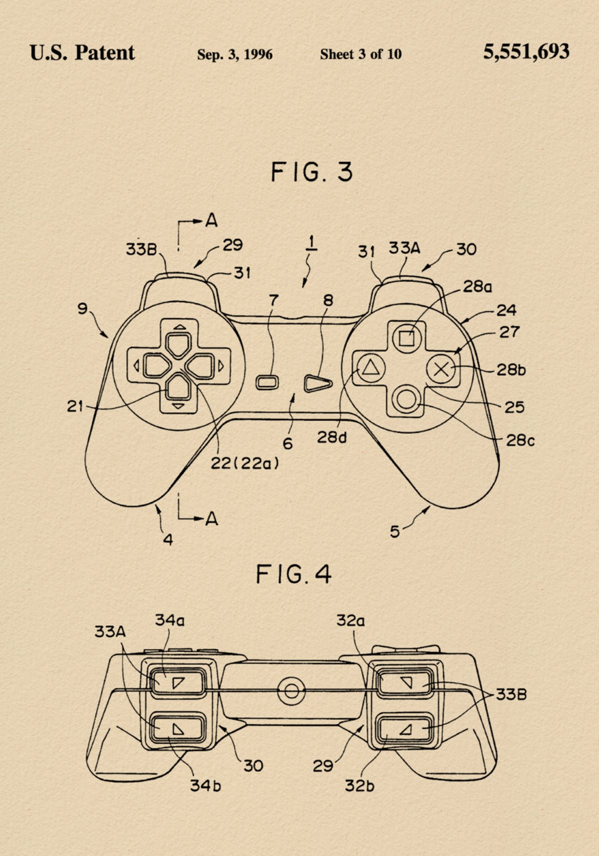 Brevetto del controller di gioco classico