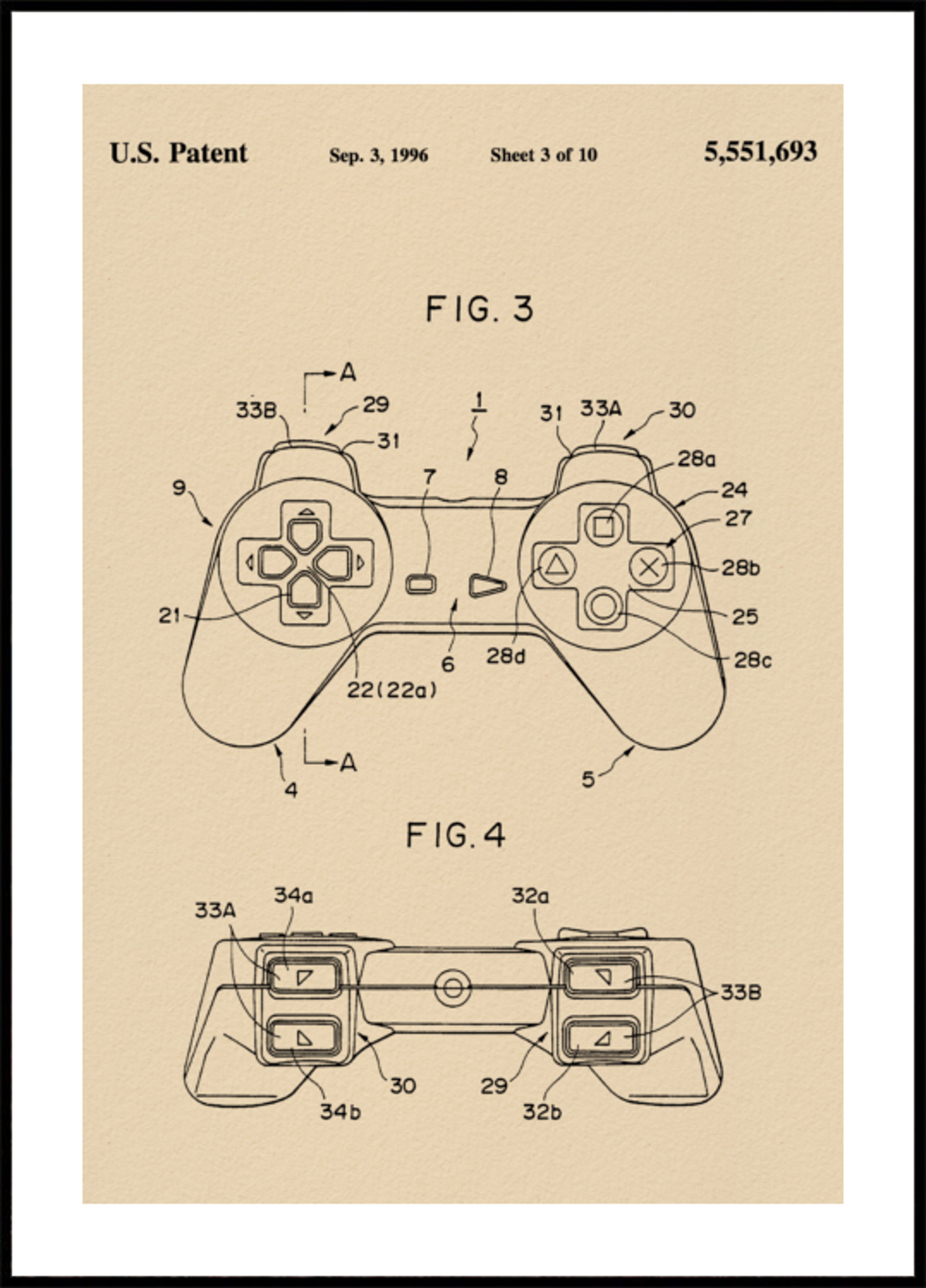 Brevetto del controller di gioco classico