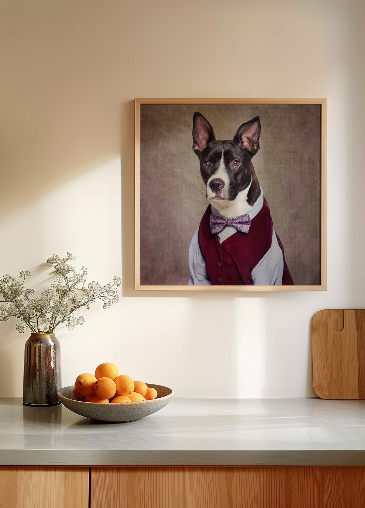 Cane elegante in gilet