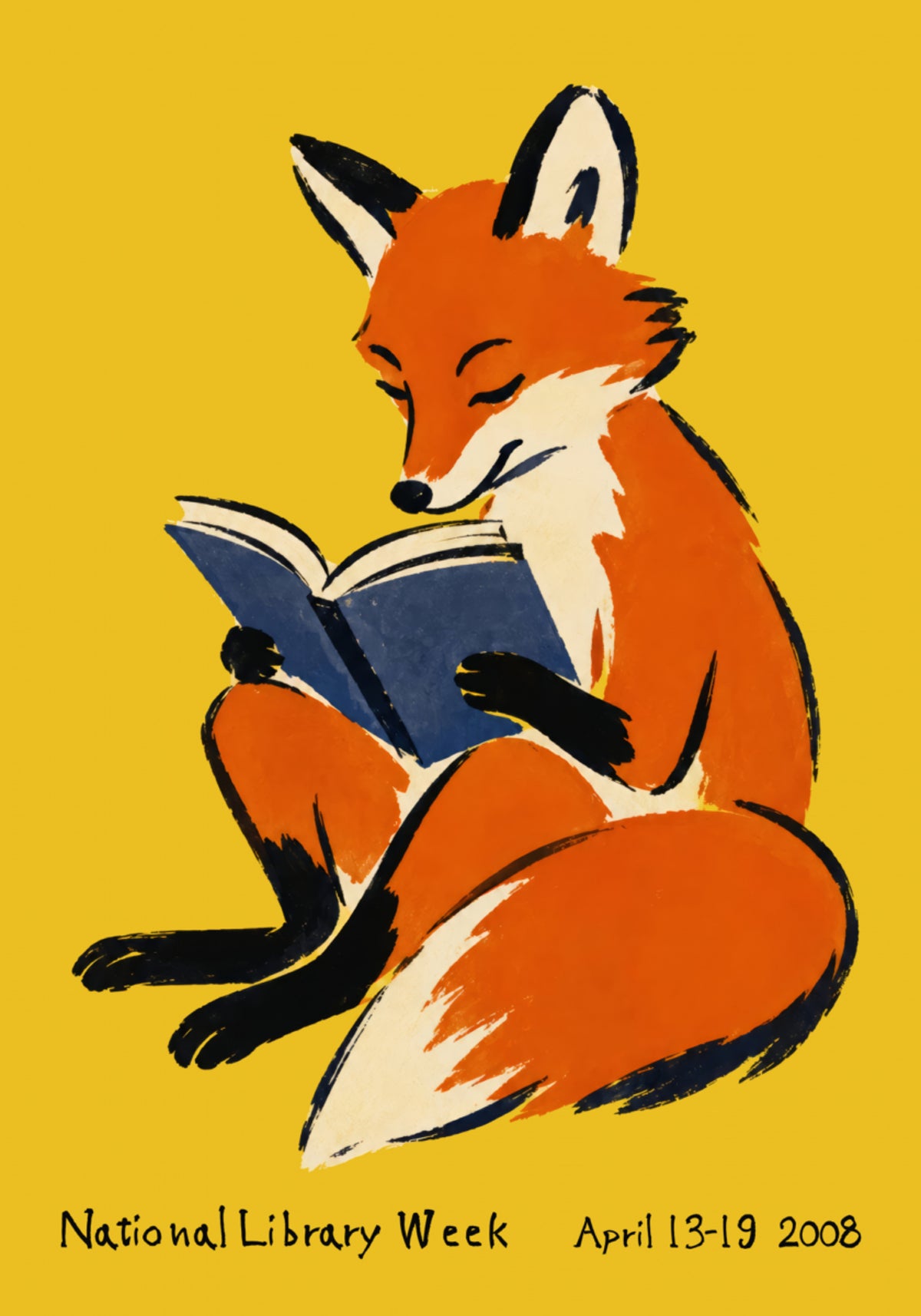 Libro di lettura della volpe accogliente