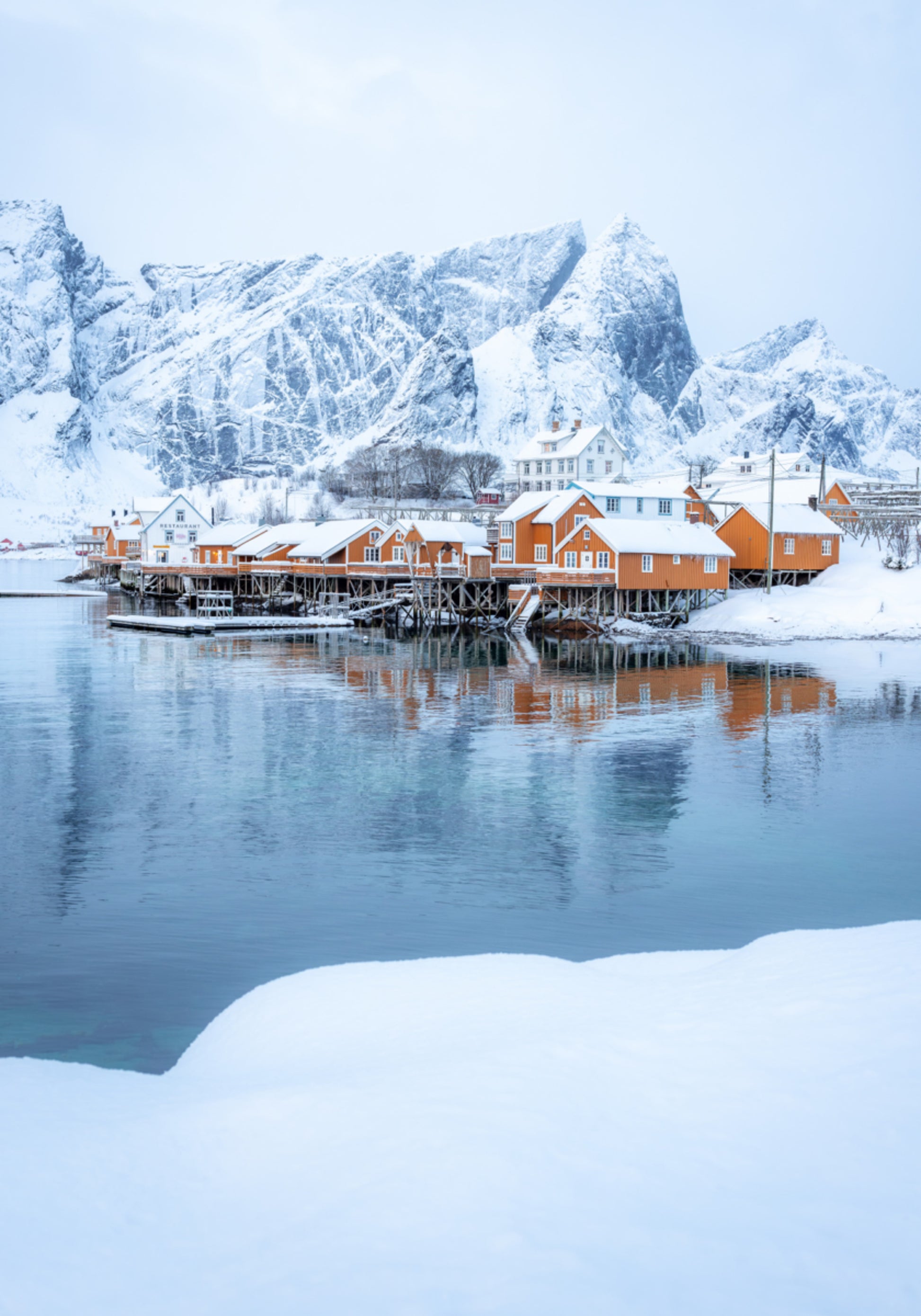 Villaggio invernale delle Lofoten