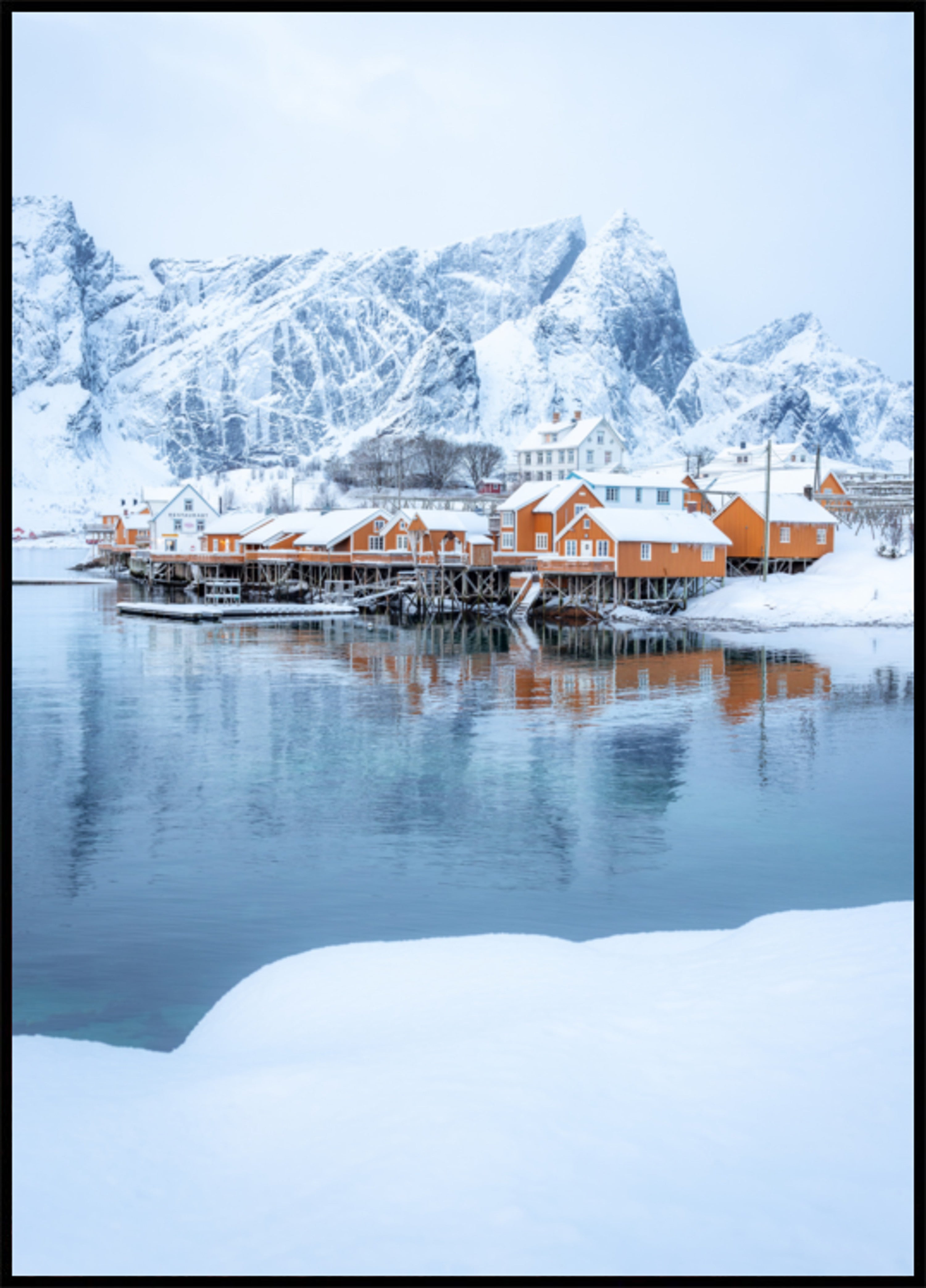 Villaggio invernale delle Lofoten