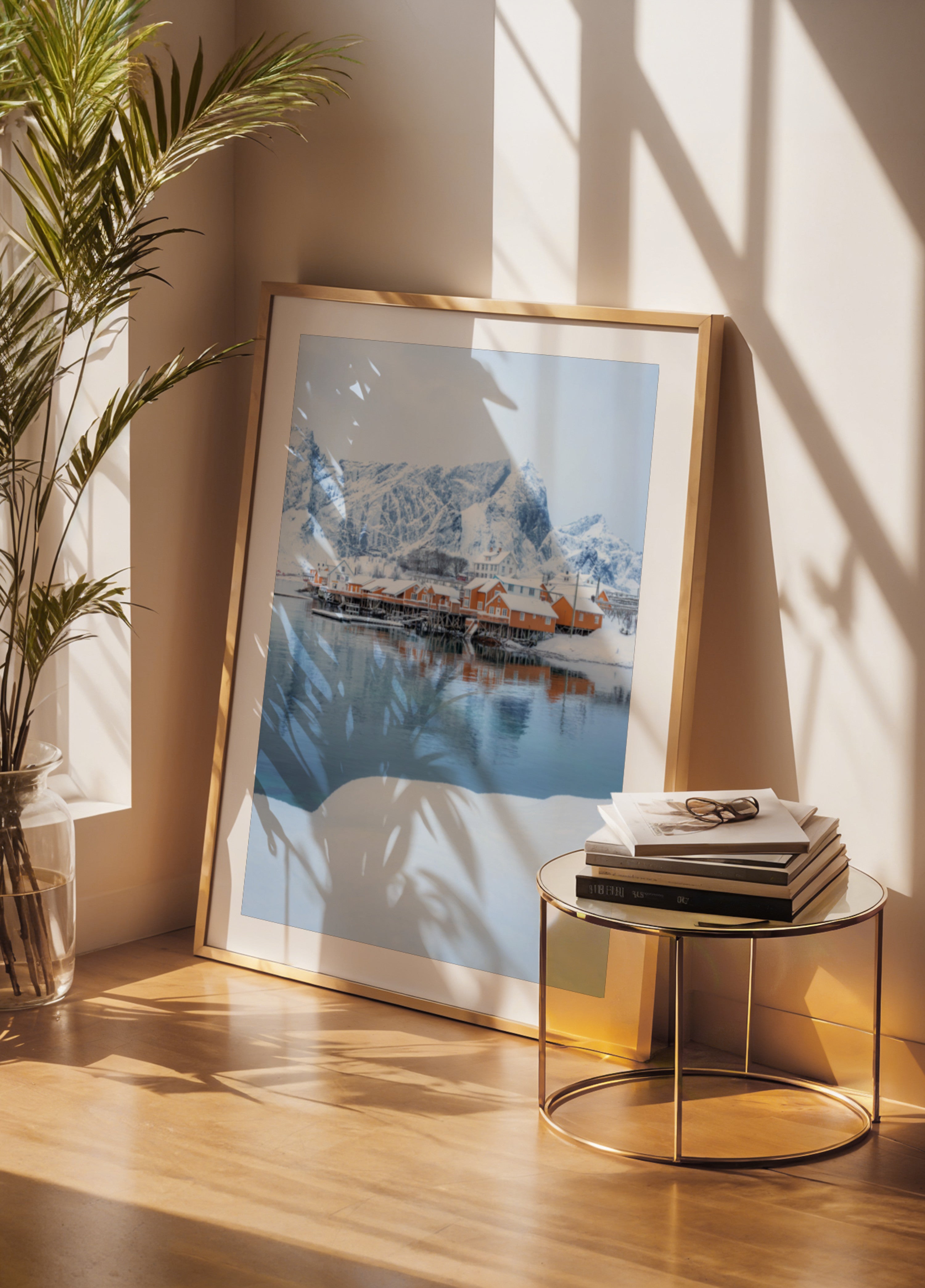 Villaggio invernale delle Lofoten
