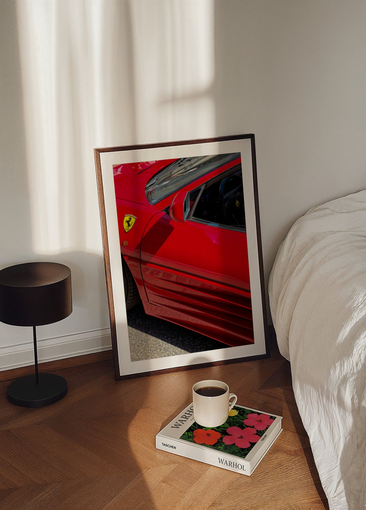 Pagina dell'auto sportiva rossa