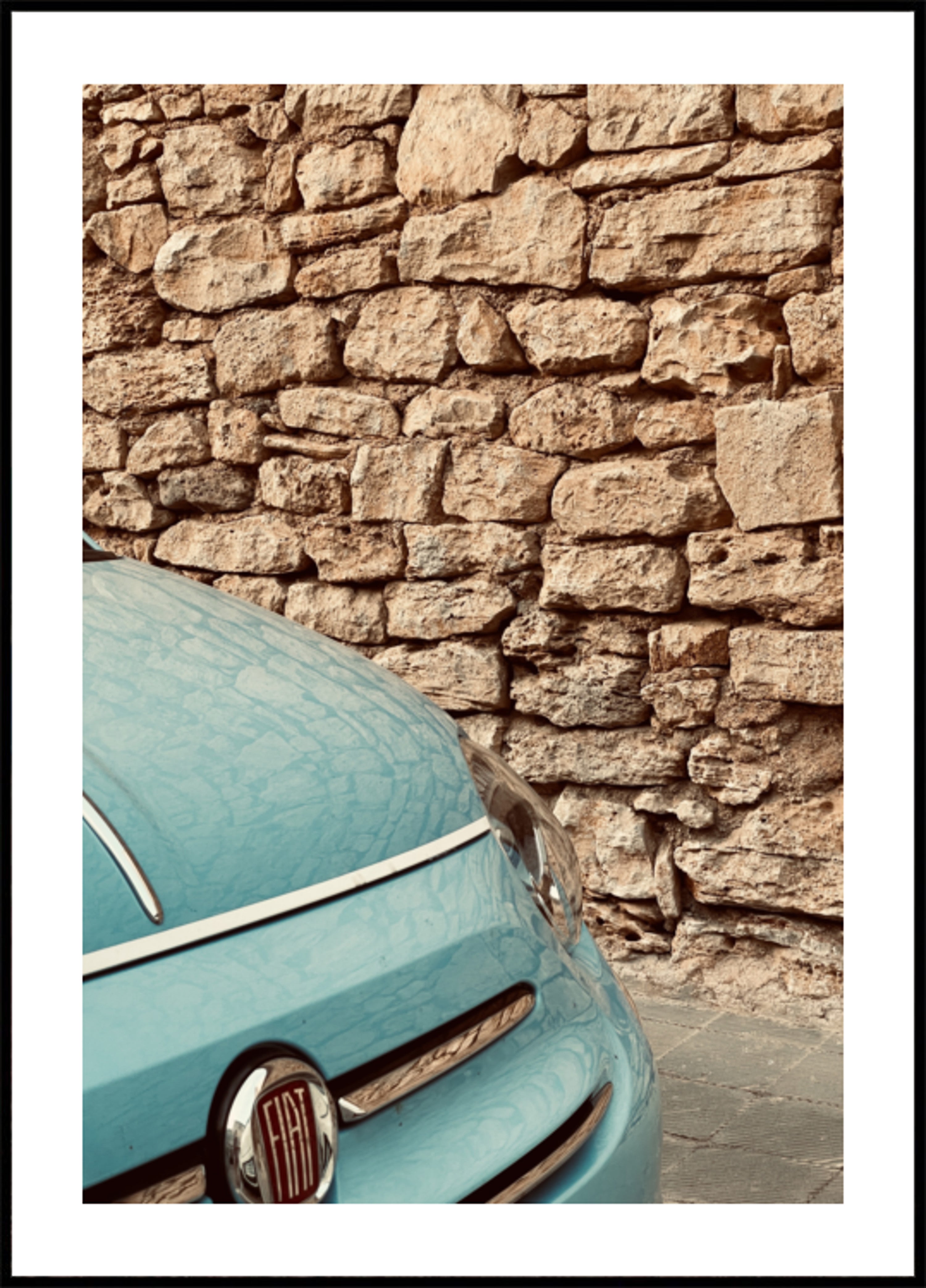 Parete classica per auto blu
