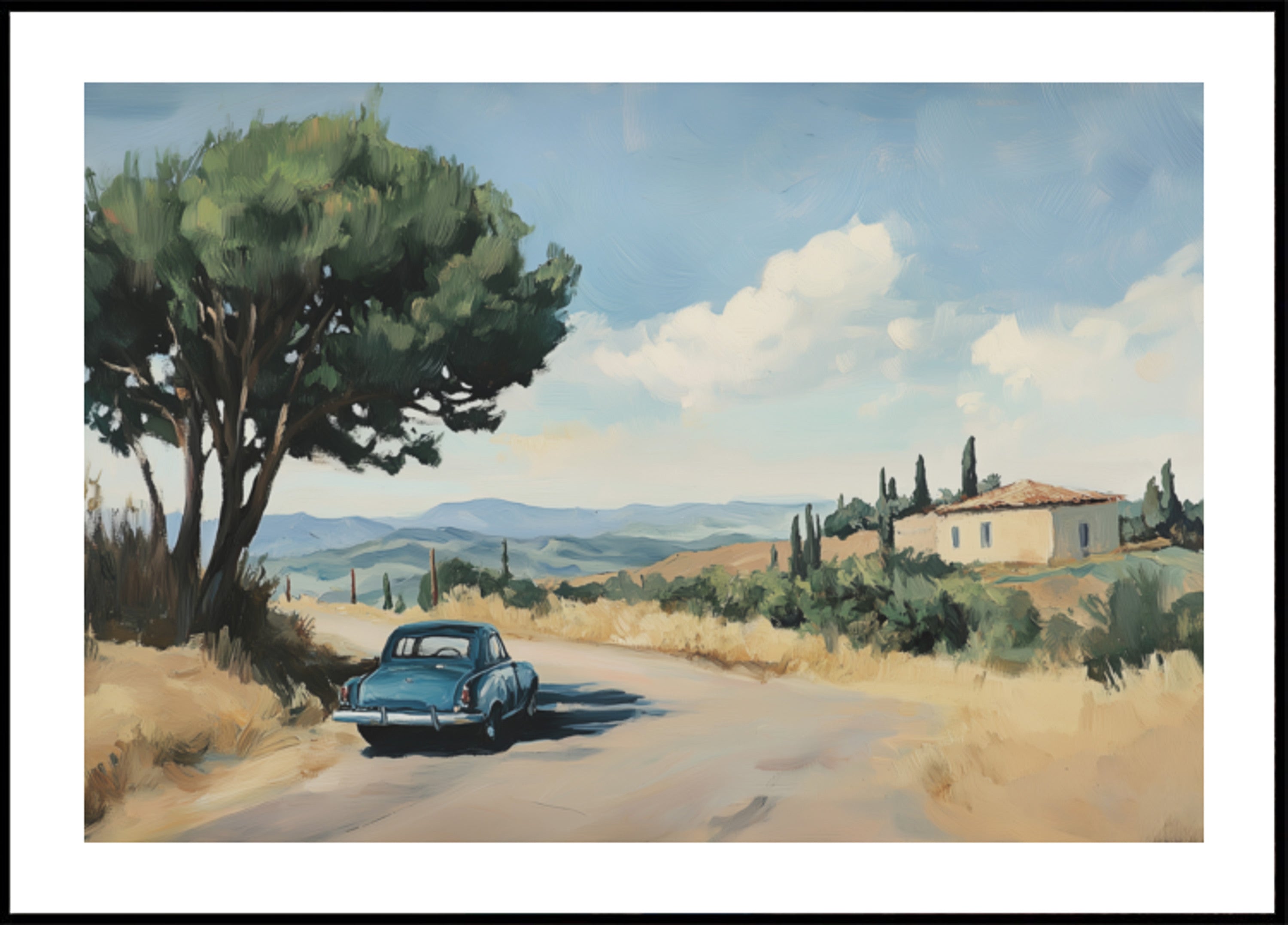 Auto d'epoca della campagna toscana