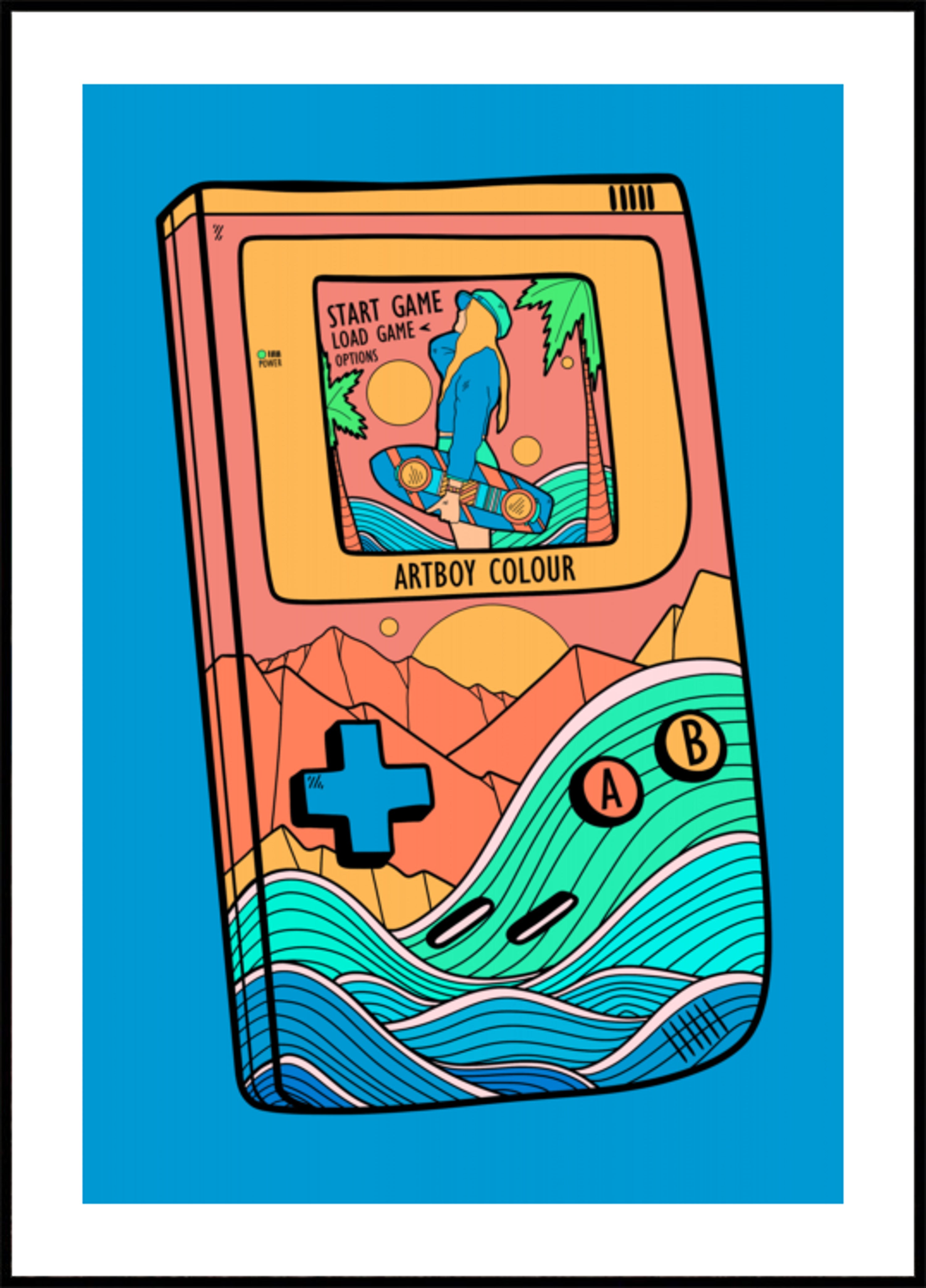Surf estivo da gioco retrò