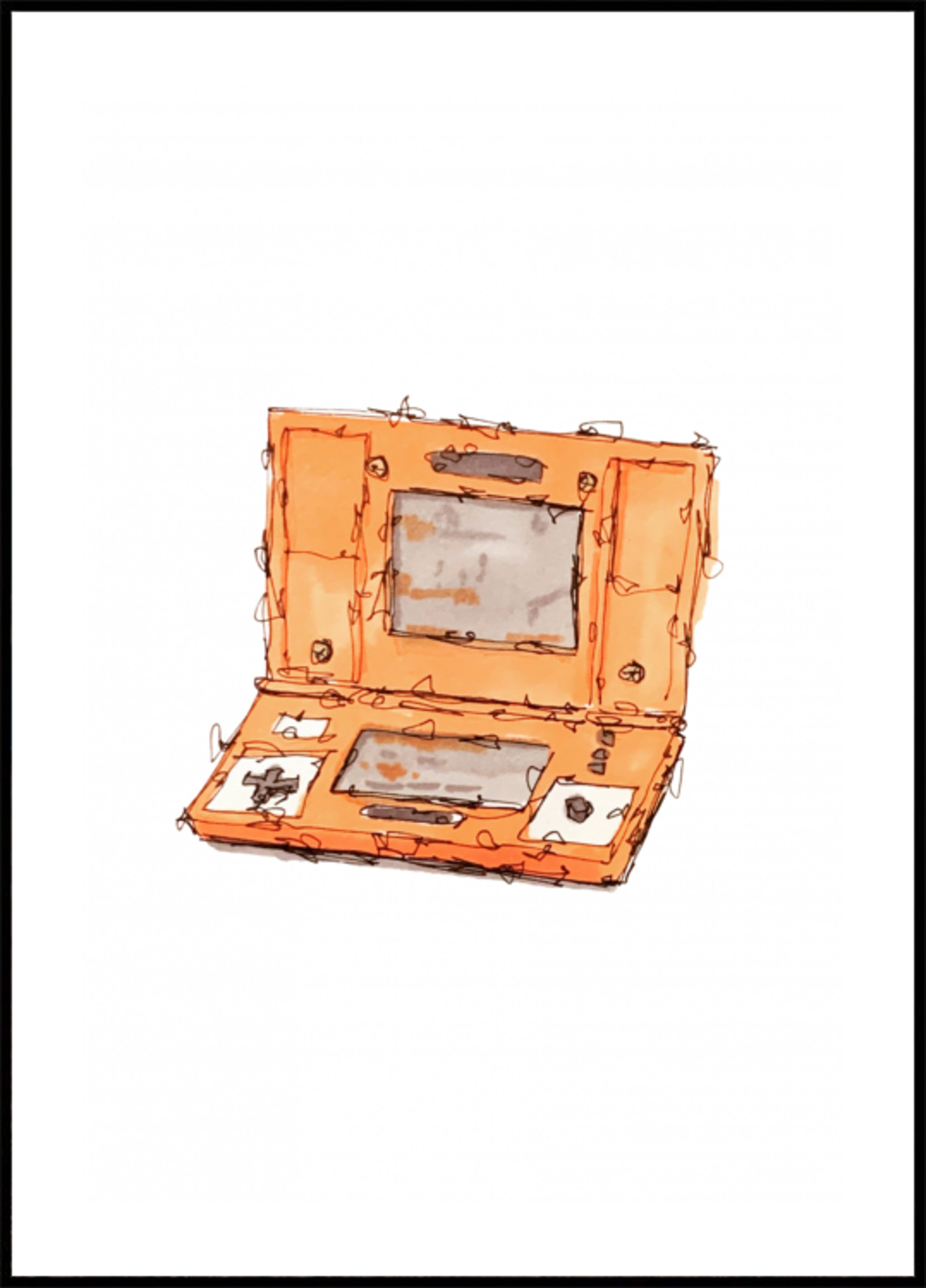 Schizzo di gioco portatile retrò